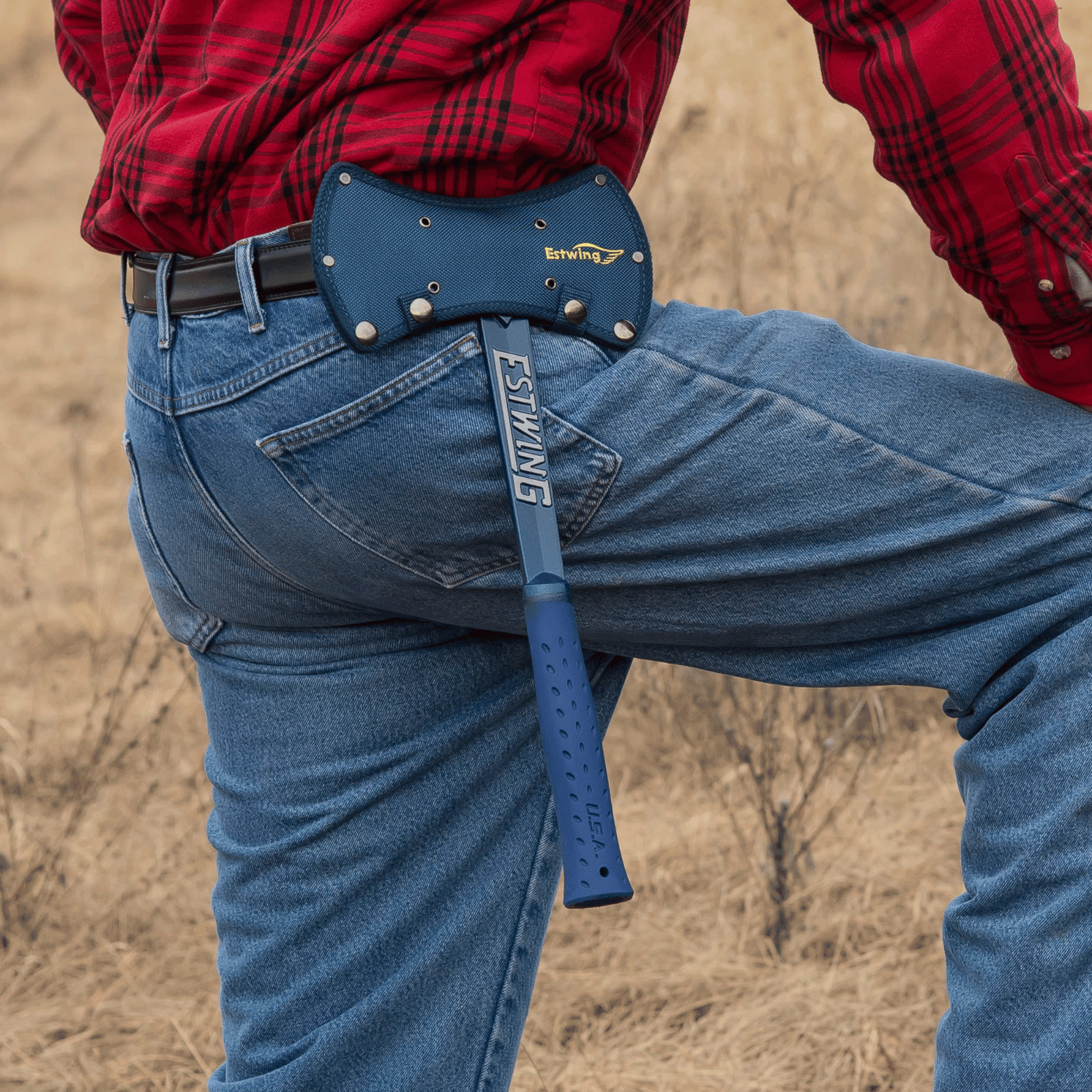 Estwing E6-DBA Black Eagle Double Bit Axe, Shock Reduction Grip, Nylon Sheath