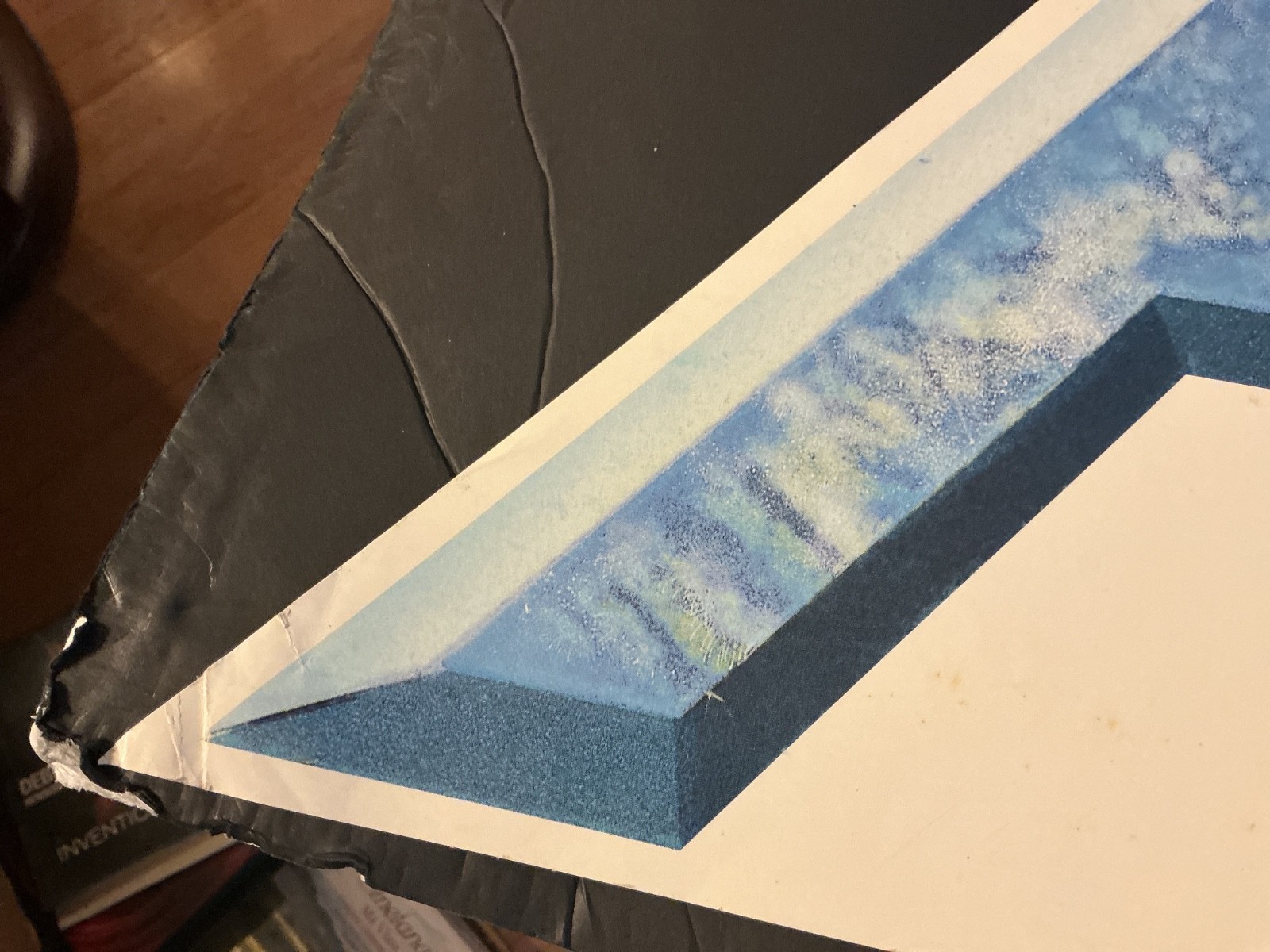 ASIA “THEN & NOW” 1990 triangle SHAPED promo POSTER 29”x34”x29”