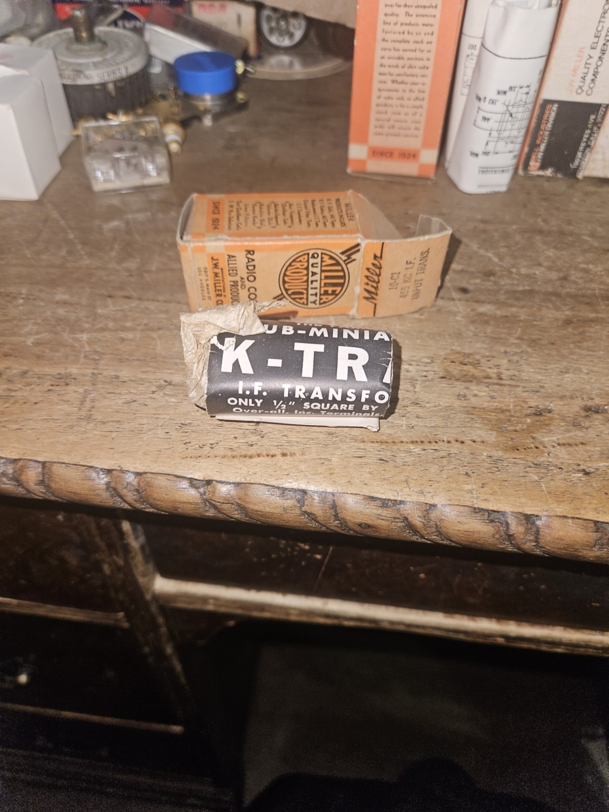 VINTAGE NOS MILLER 10-C1 455 KC I . F. INPUT TRANSFORMER