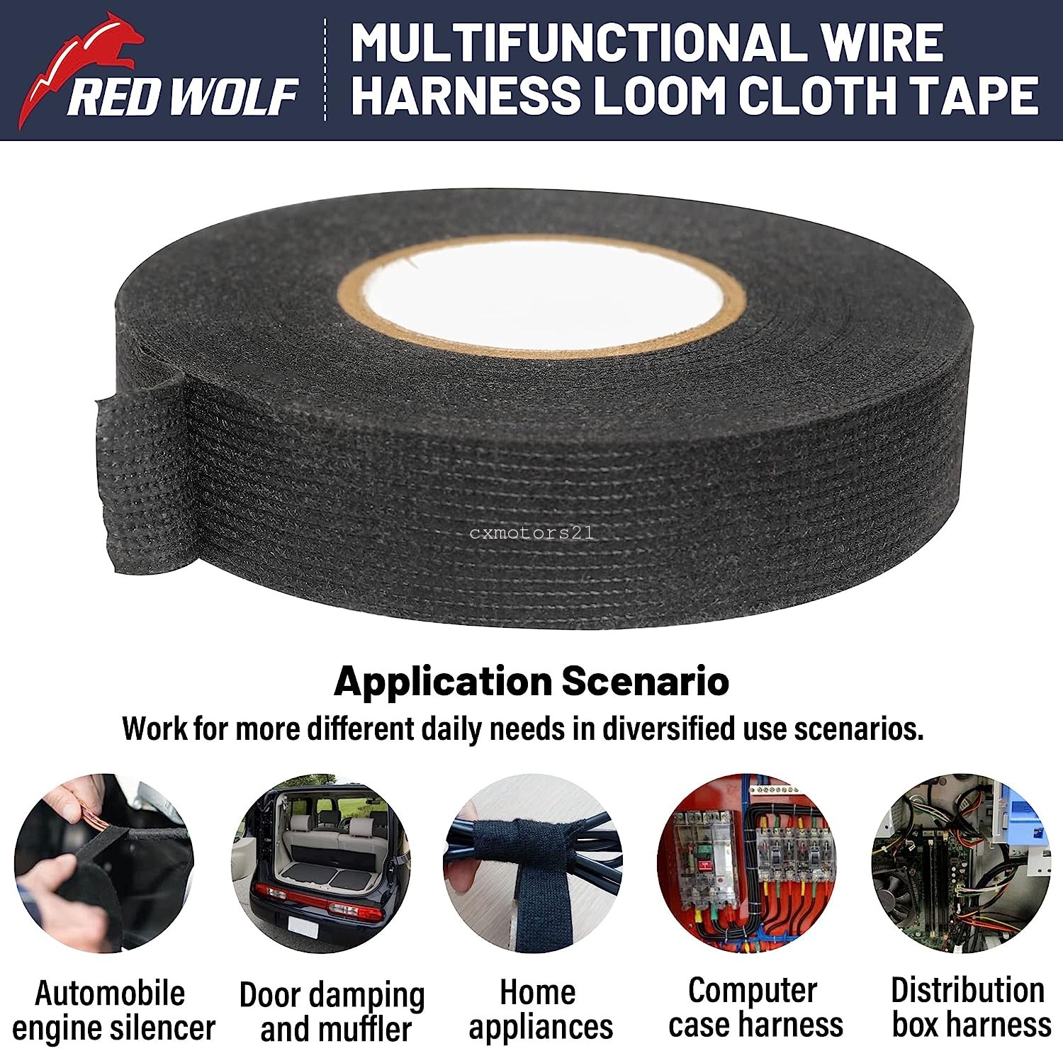 Wiring Harness Tape Felt Cloth High Temp Electrical Insulation Adhesive Tape