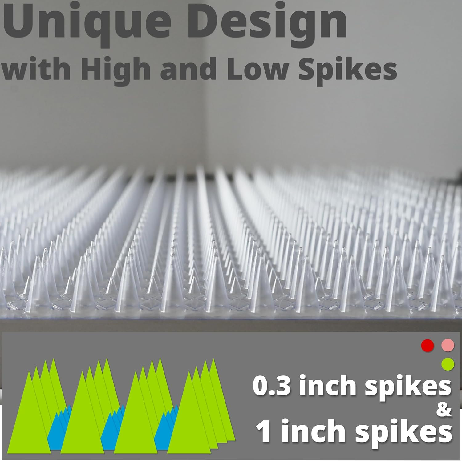 12 Pack Scat Mat for Cats – 16 X 13 Inch Cat Spike Mat with 1 Inch Spikes