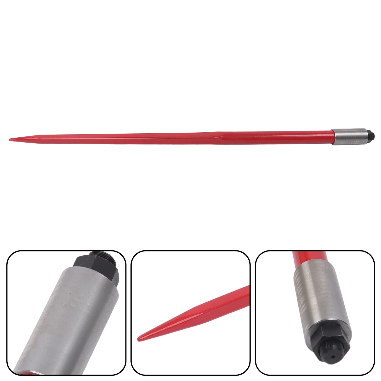 Hay Spear Attachment 49" With 2 Stabilizer Spears 3000 Lbs Capacity Bale Forks