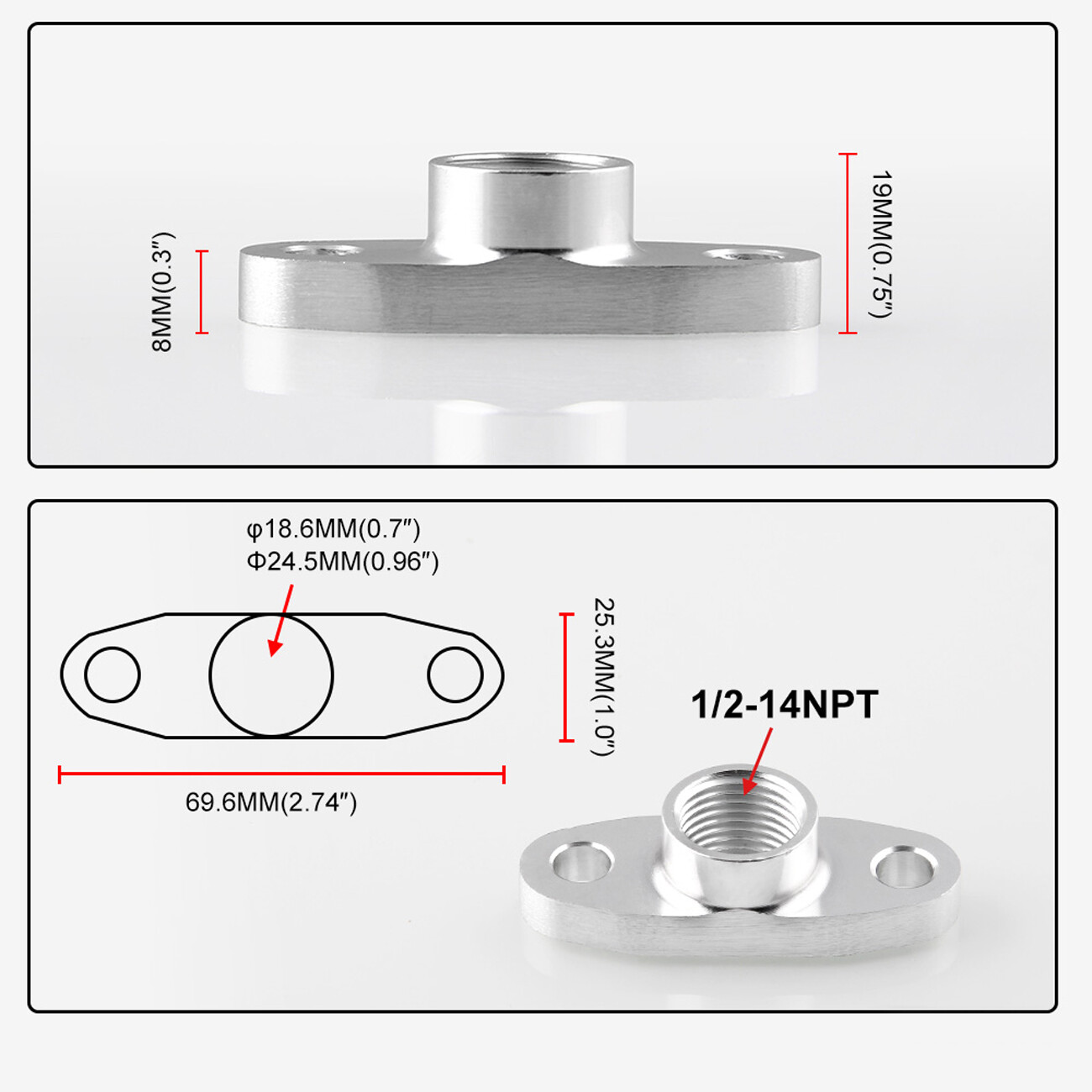 10AN Turbo Steel Braided Turbo Oil Feed Line Return Drain kit Fit Adapter T3 T4