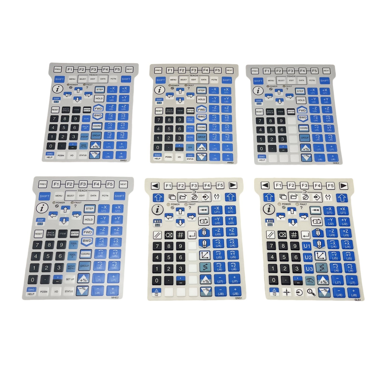 New For Fanuc A05B-2255/A05B-2256 flex pendant keypad Front Overlay button film