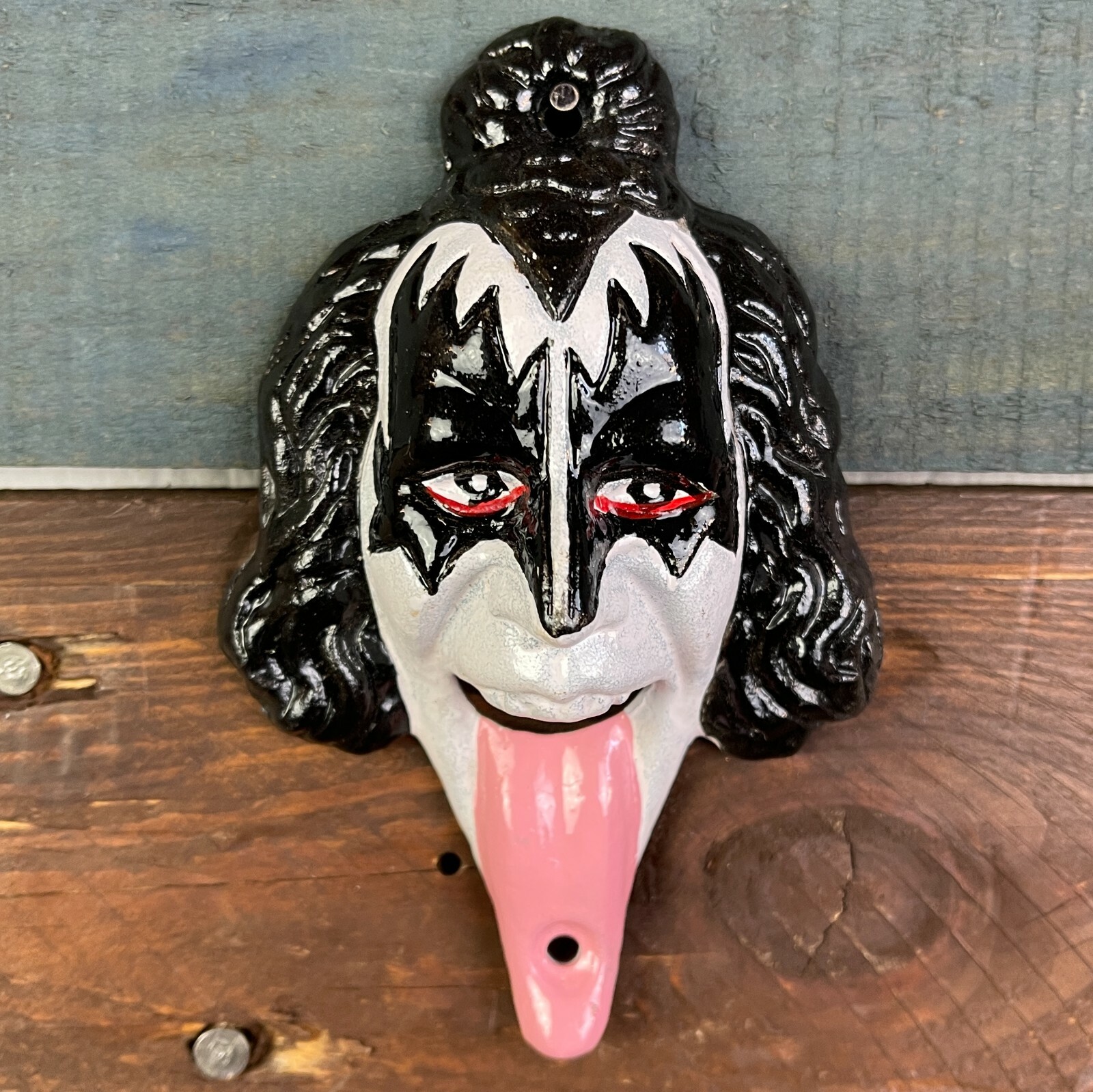 Gene Simmons KISS Tongue Bottle Opener, Cast Iron Wall Mounted Beer Bar Man Cave