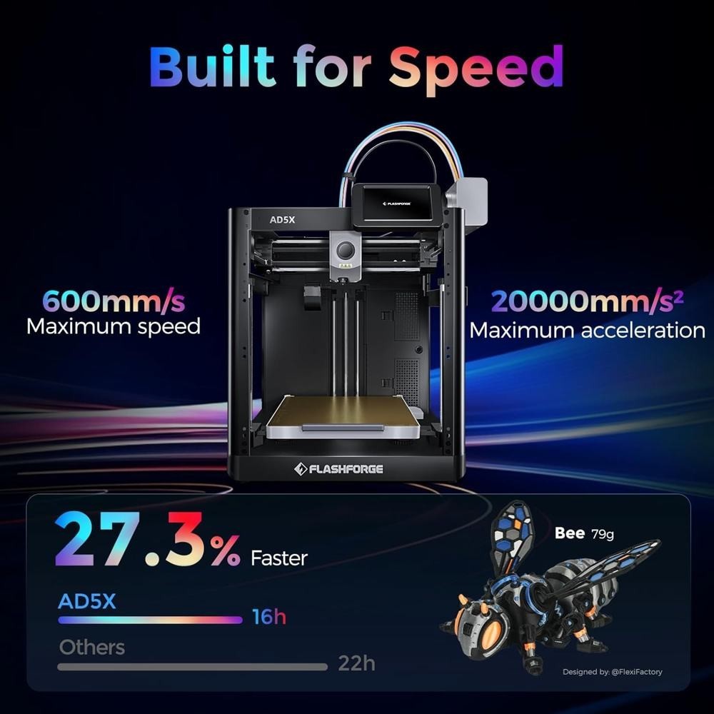 FLASHFORGE 3D Printer Adventurer 5X Core XY High Speed Printing Multi-Color AD5X