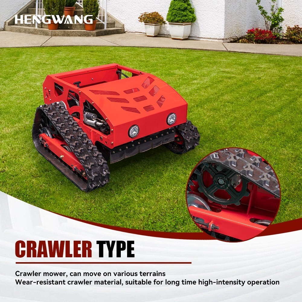 Robot lawn mower sale！Automatic remote control lawn mower Adjustable height 9HP