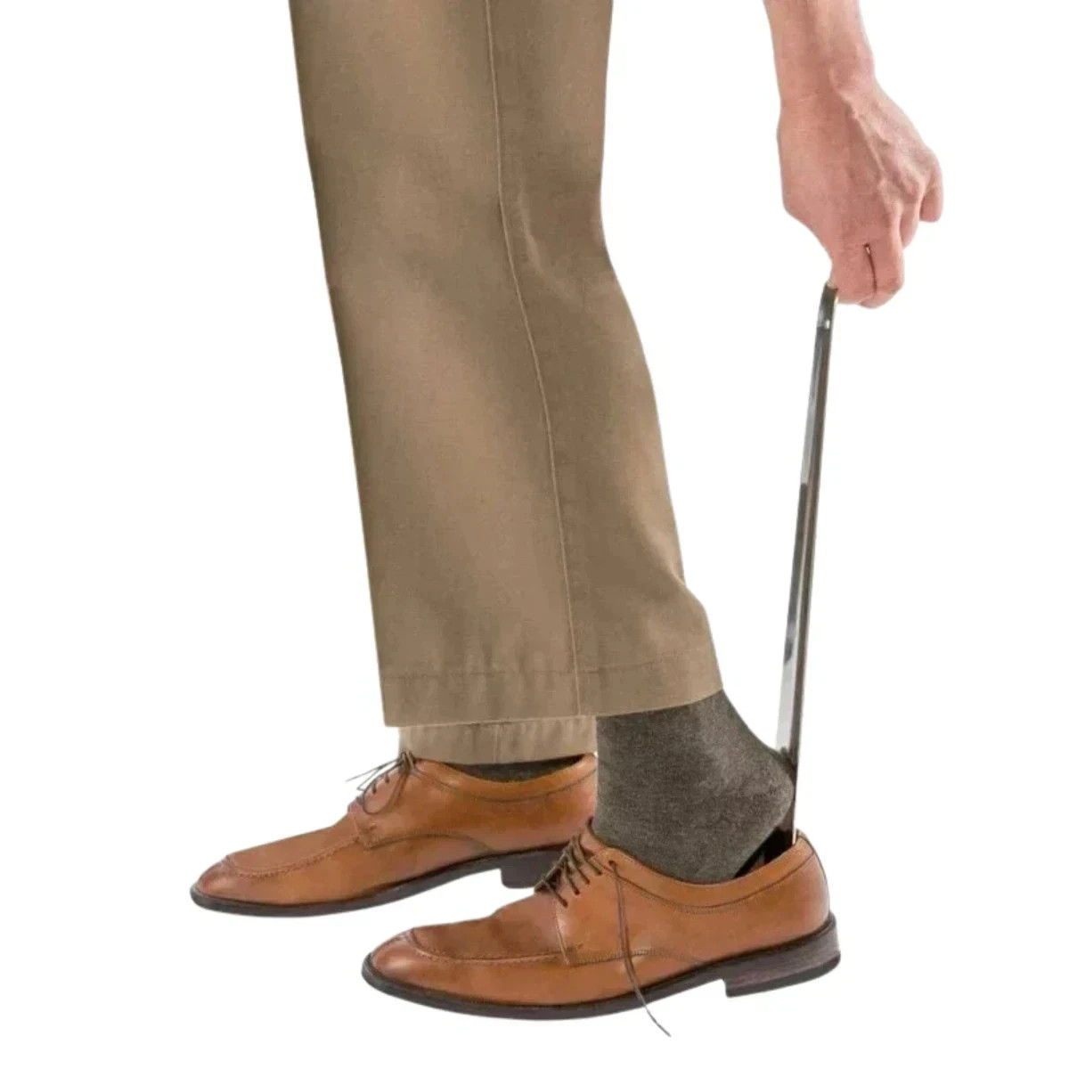 20.5" Extra Long Metal Handle Shoe Horn Stainless Steel Handled Shoehorn Horns