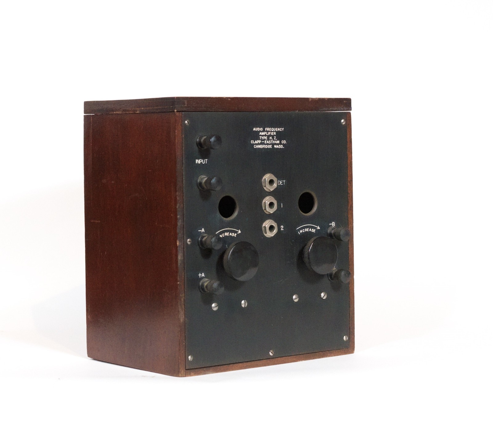 1922 Clapp Eastham HZ 2-Stage Radio Amplifier w/Brass Base Tipped Tubes * Works