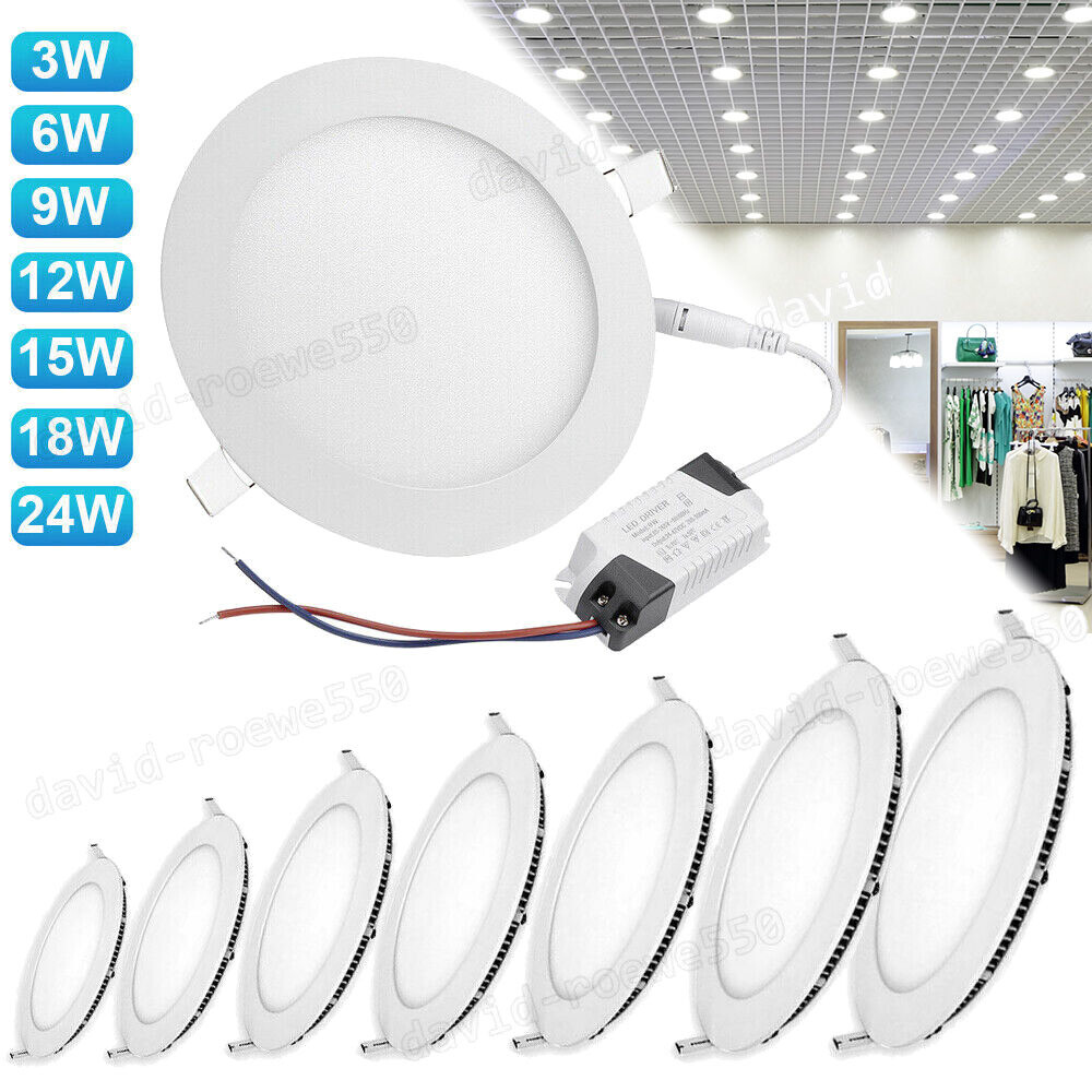 3Inch-11Inch LED Ceiling Lights Ultra-Thin Recessed Retrofits Kit 6000K Daylight