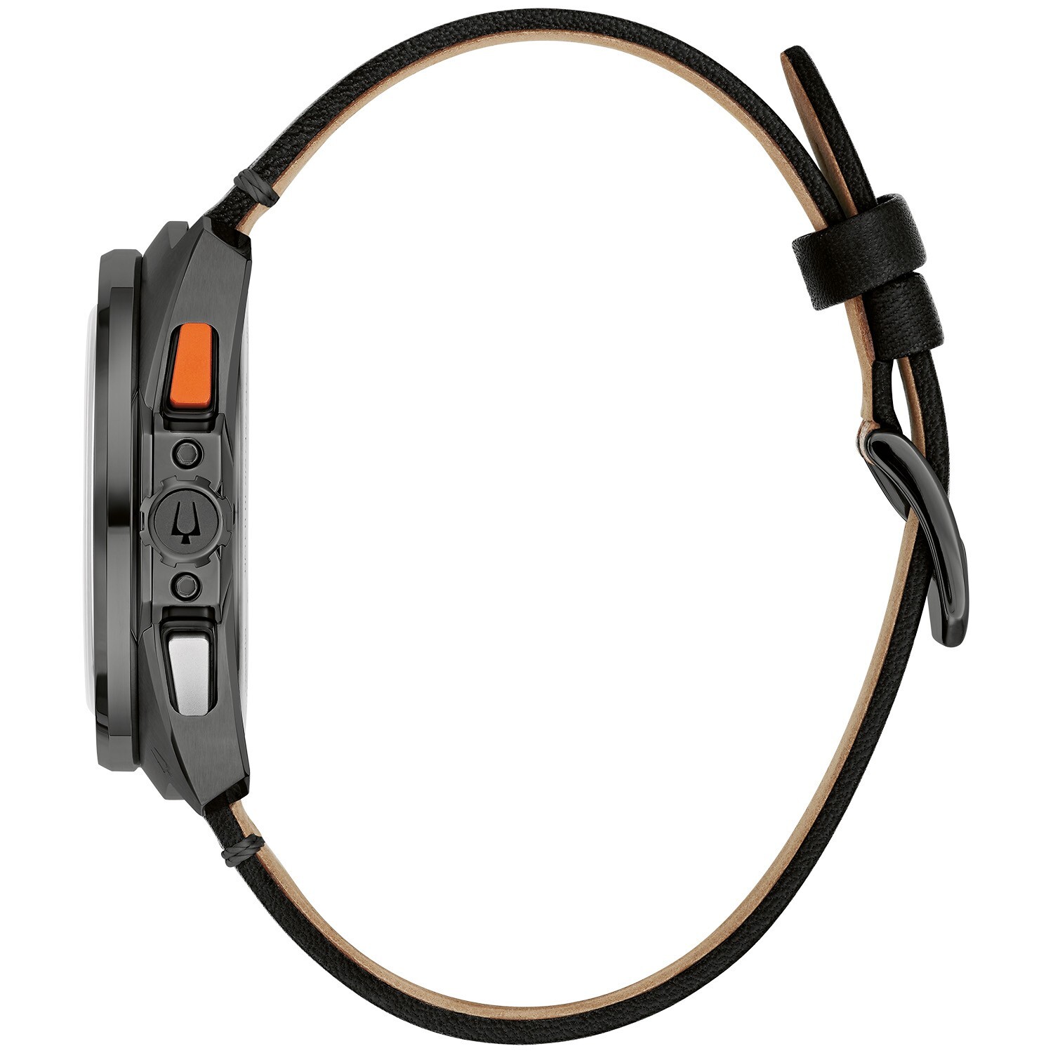 Bulova Men's Racing Chronograph Calendar Quartz Black Leather Watch 42 MM 98B428