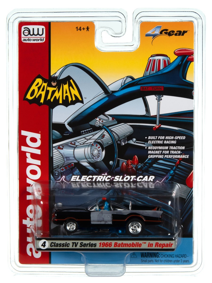 Auto World Classic TV Series 1966 Batmobile in Repair HO Scale Slot Car SC395