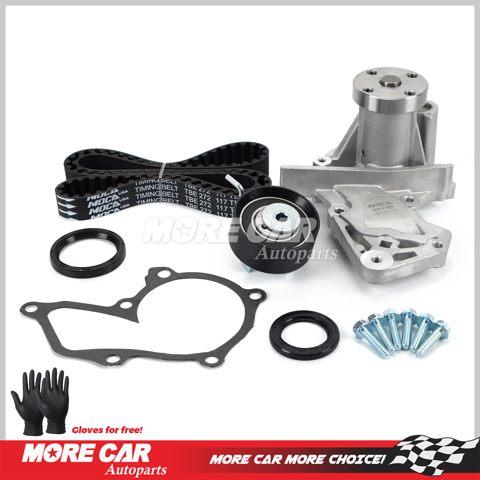 Timing Belt Kit Water Pump for Ford 13-16 Escape 11-19 Fiesta 14-16 Transit 1.6L