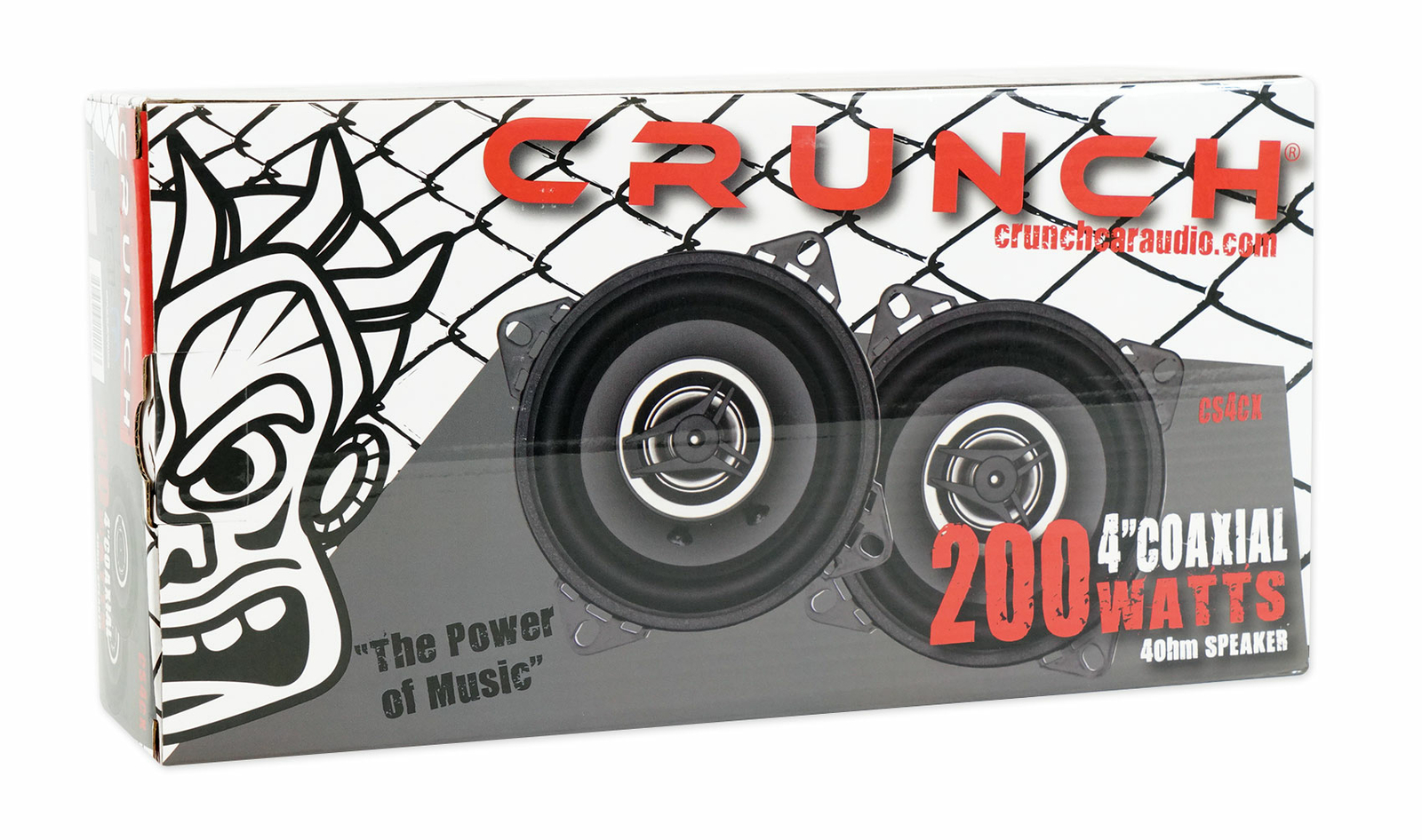Pair Crunch CS4CX 4" Inch Car Audio 2-Way Speakers 200 Watts Max