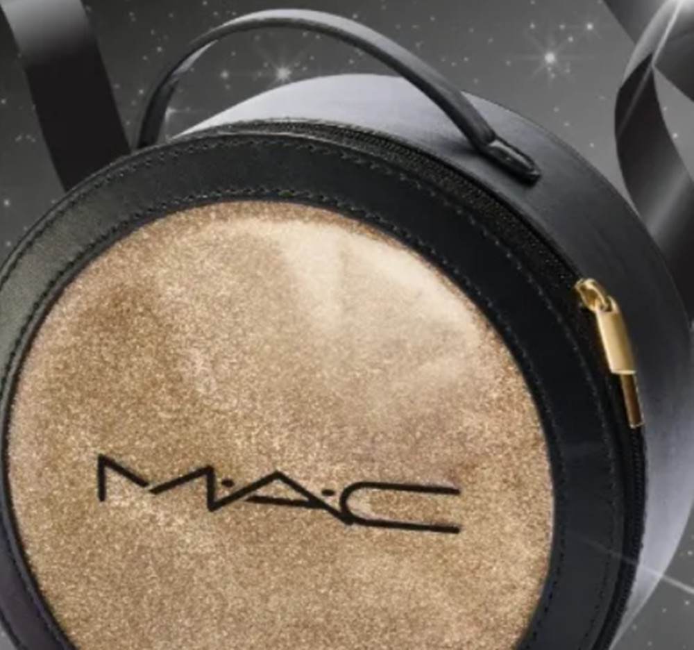 MAC Cosmetics Round Shimmer Eyeshadow Travel Case 2025 Holiday Bag