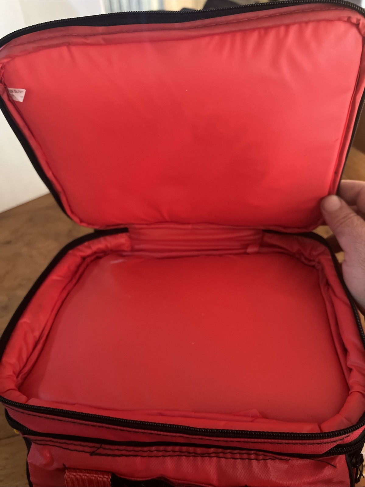 Vintage 1990s Marlboro Soft Sided Insulated Travel Cooler Lunch Bag Red Black