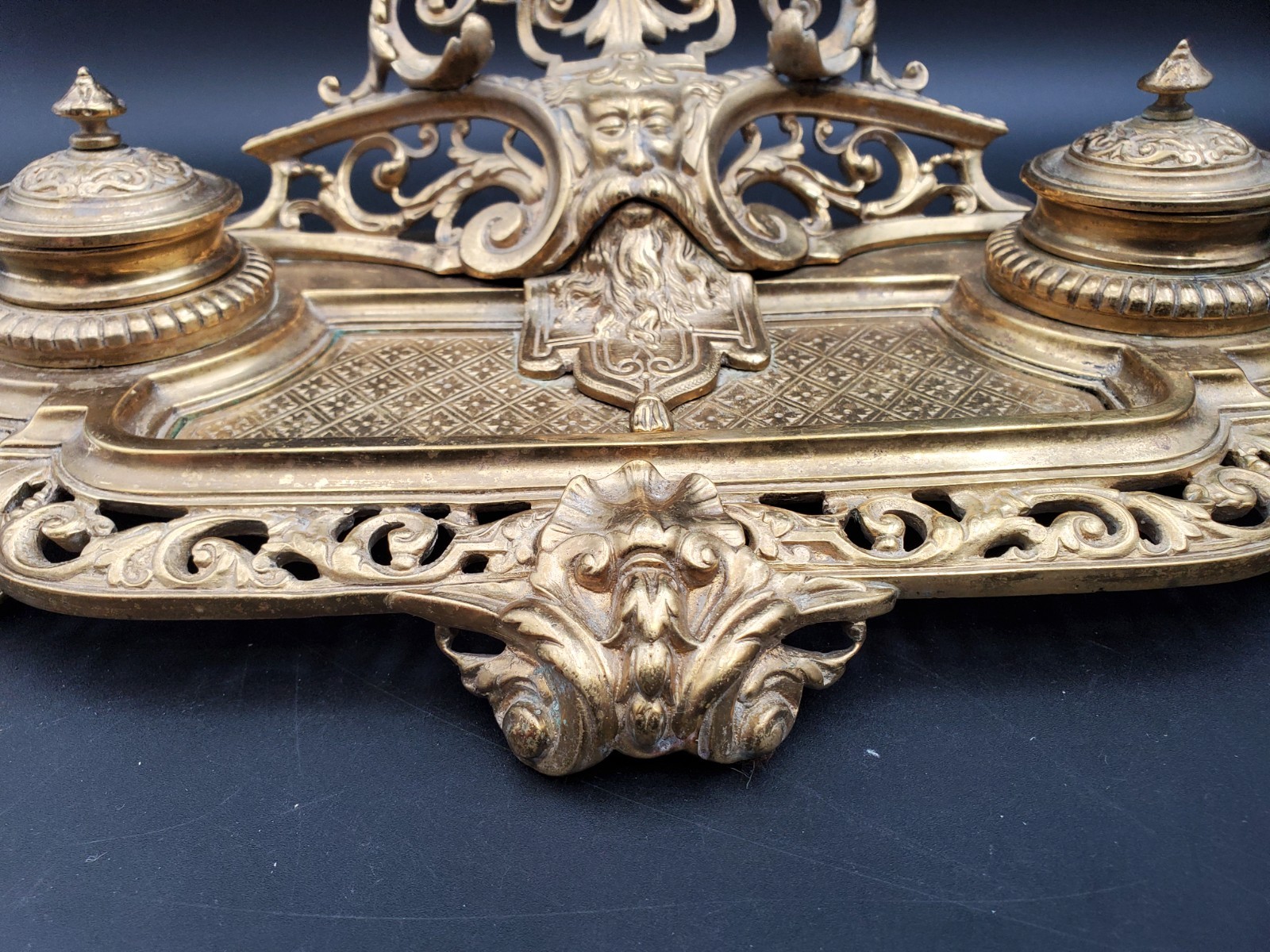 Napoleon III Gilt Bronze Inkwell, 19th Century