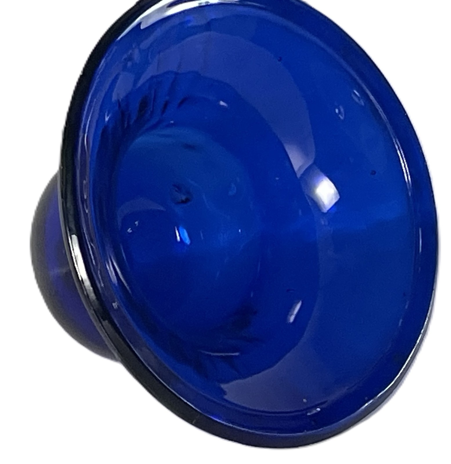 Cobalt Blue Garden Cloche Glass Bell Jar Peg Candle Holder