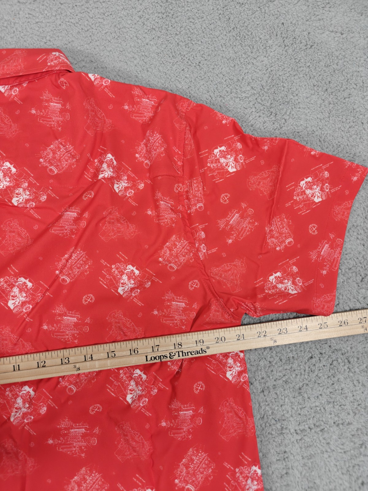 Dixxon Flannel Co The 350 Engine Party Shirt Men's Medium Red