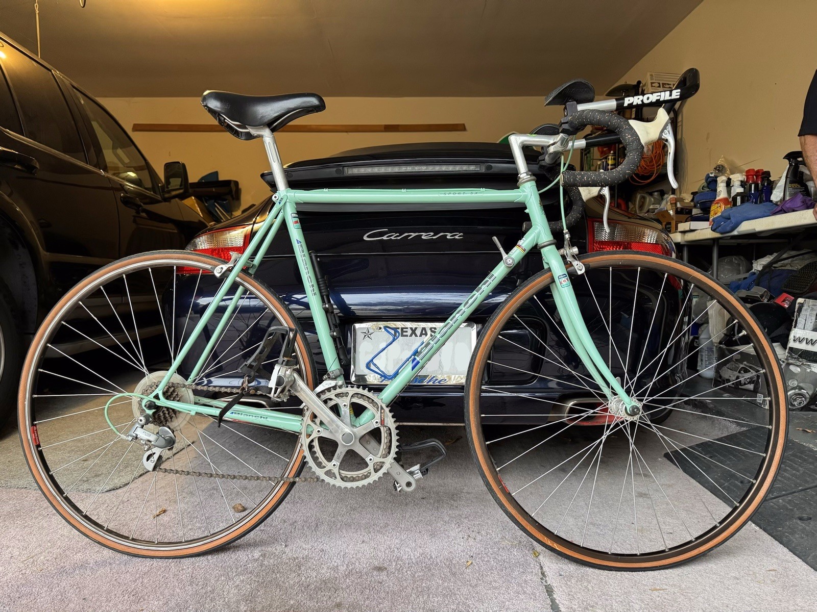 Bianchi Sport SX Vintage Racing Bike Celeste Green Steel Frame 700C Wheels