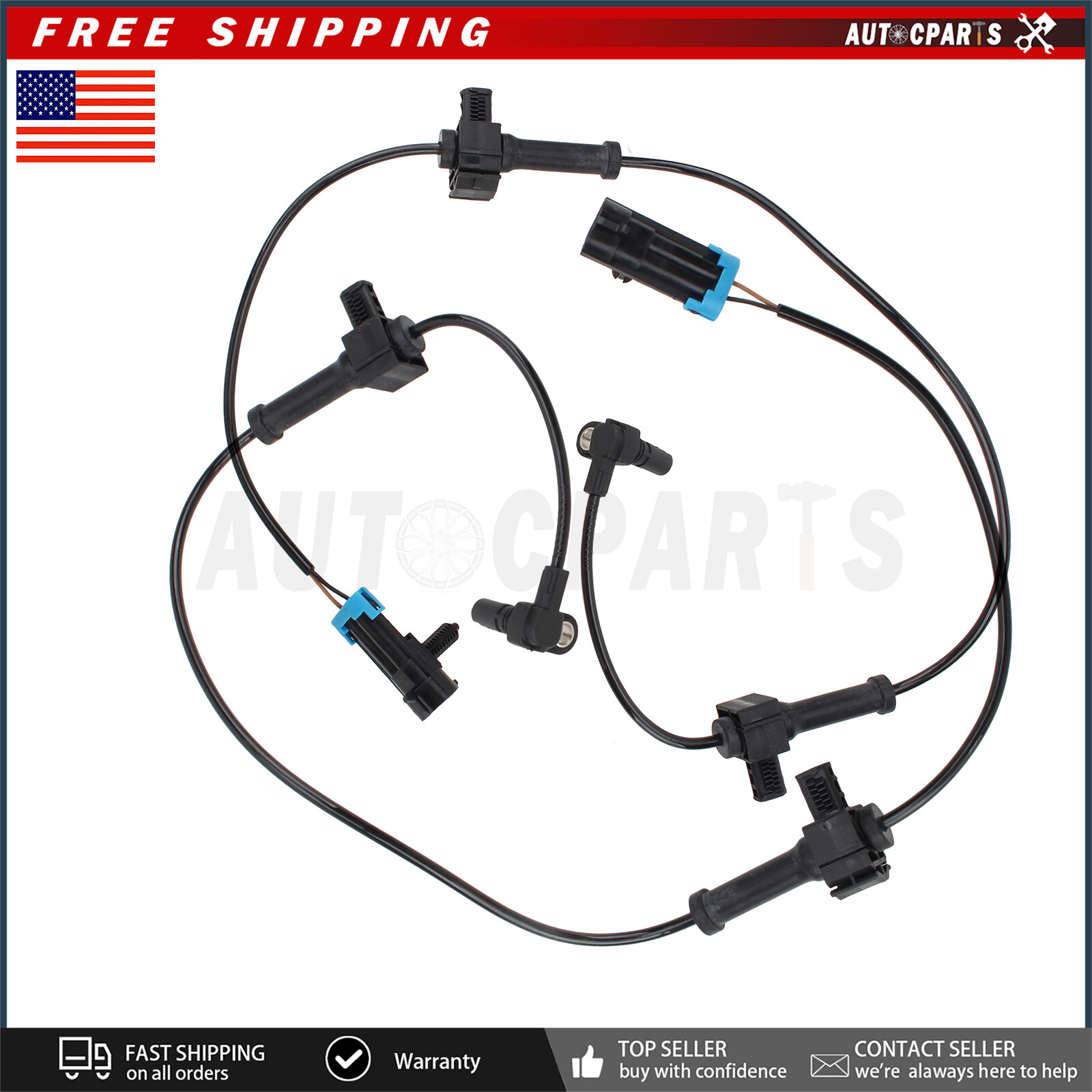 ABS Wheel Speed Sensor for Chrysler Sebring Dodge Avenger Journey Front 2pcs