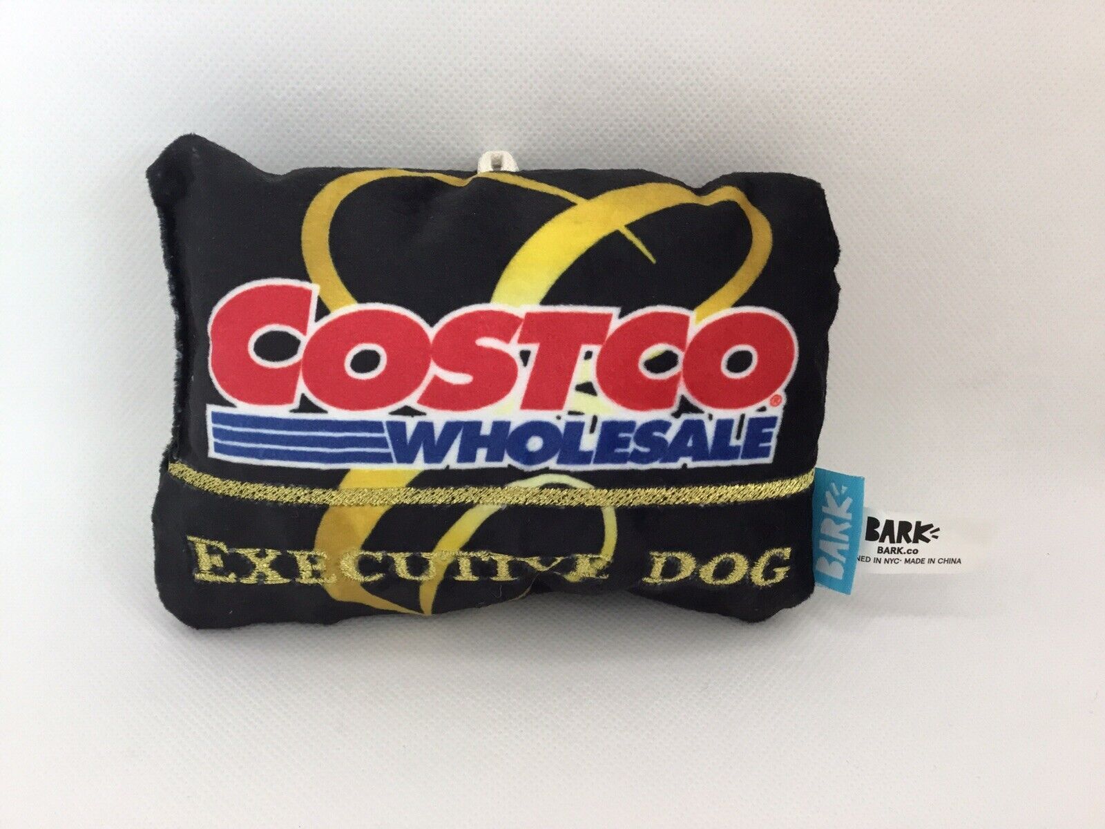BARK! Costco Kirkland Dog Toy "Executive Dog" Membership Card Plush Toy NEW!