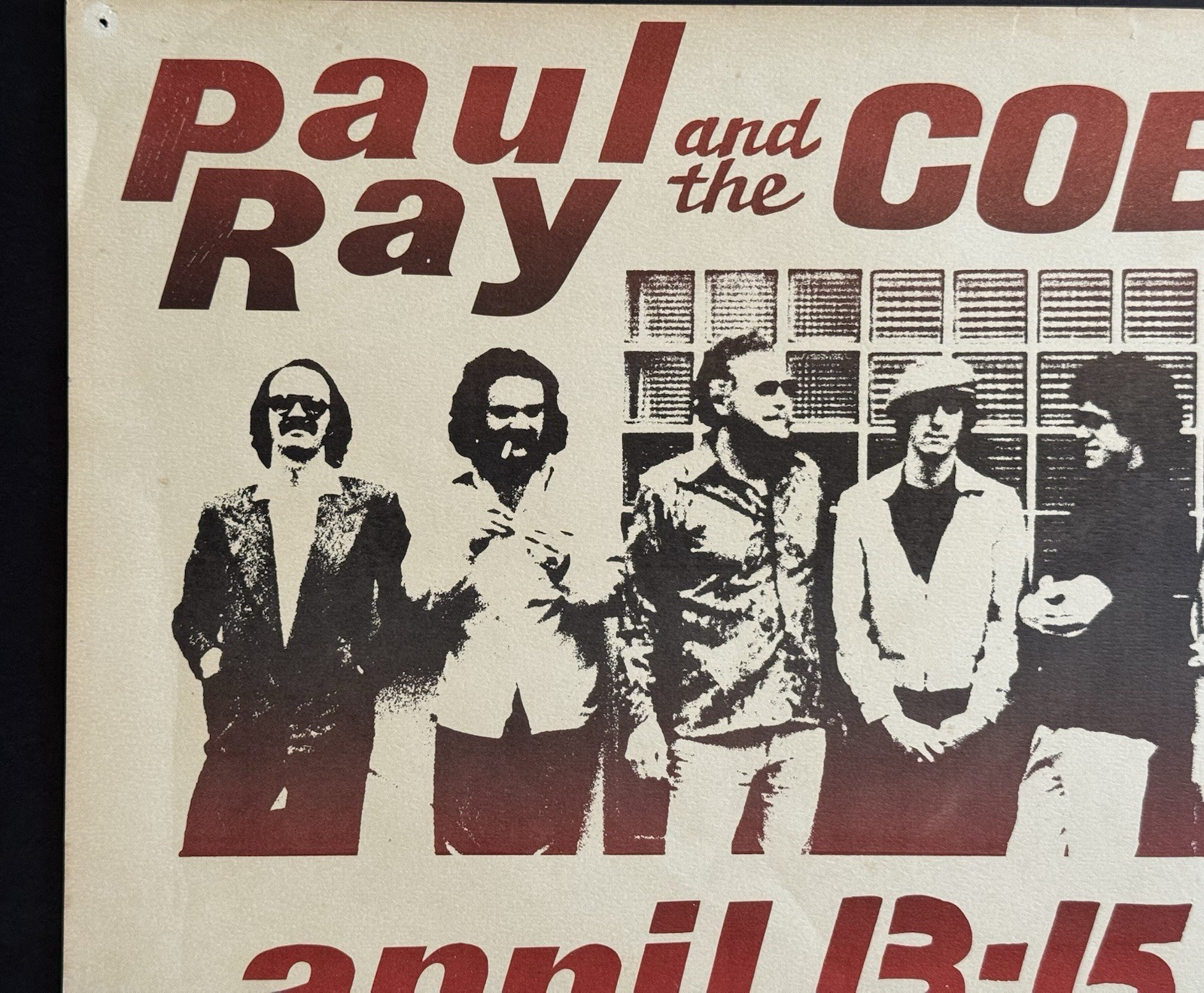 PAUL RAY & THE COBRAS STEVIE RAY VAUGHAN Original 70’s ANTONE’S Concert Poster