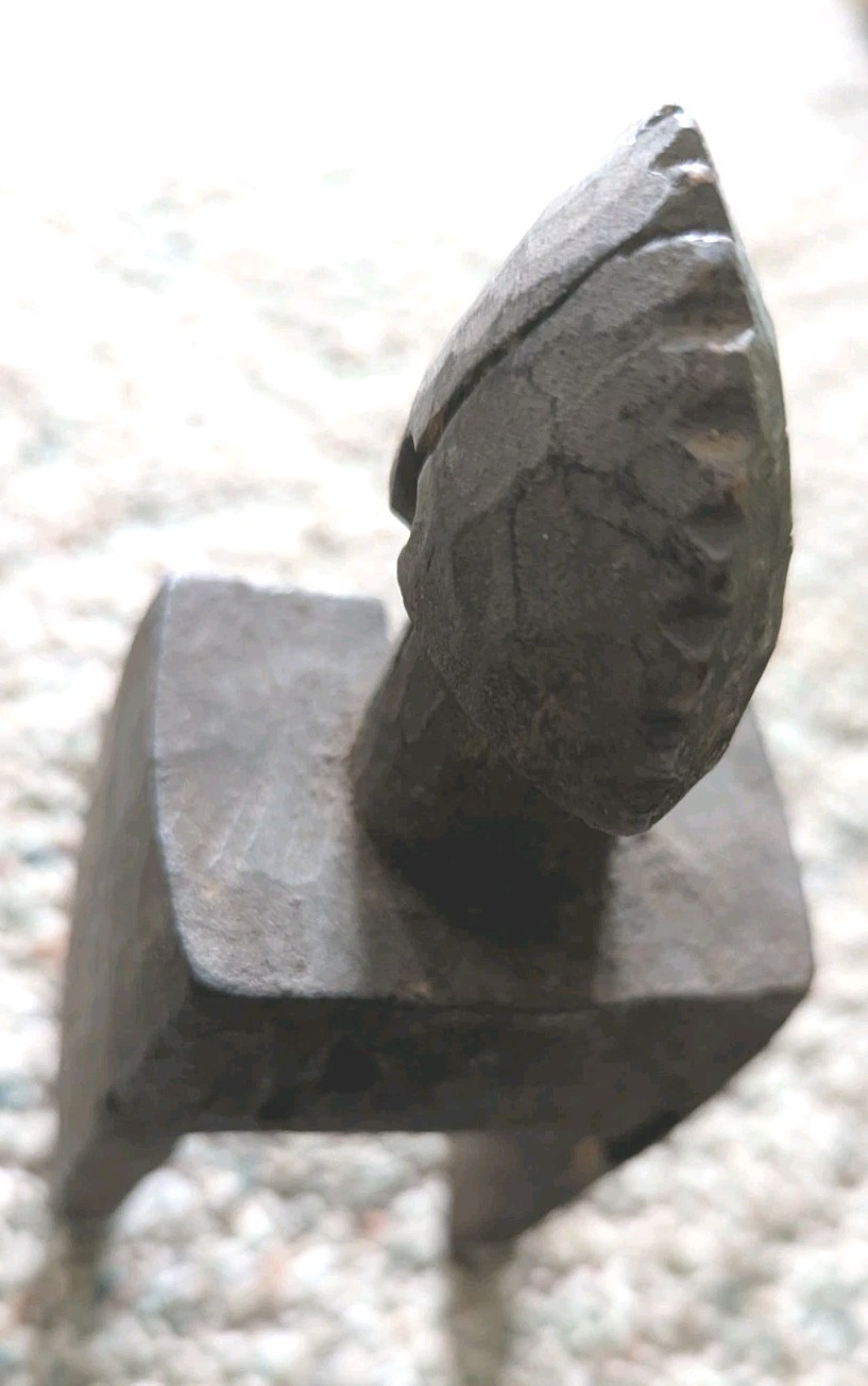 AFRICAN HEDDLE PULLEY ABSTRACT DESIGN TEXTILE WEAVING TOOL WOOD UTILITARIAN