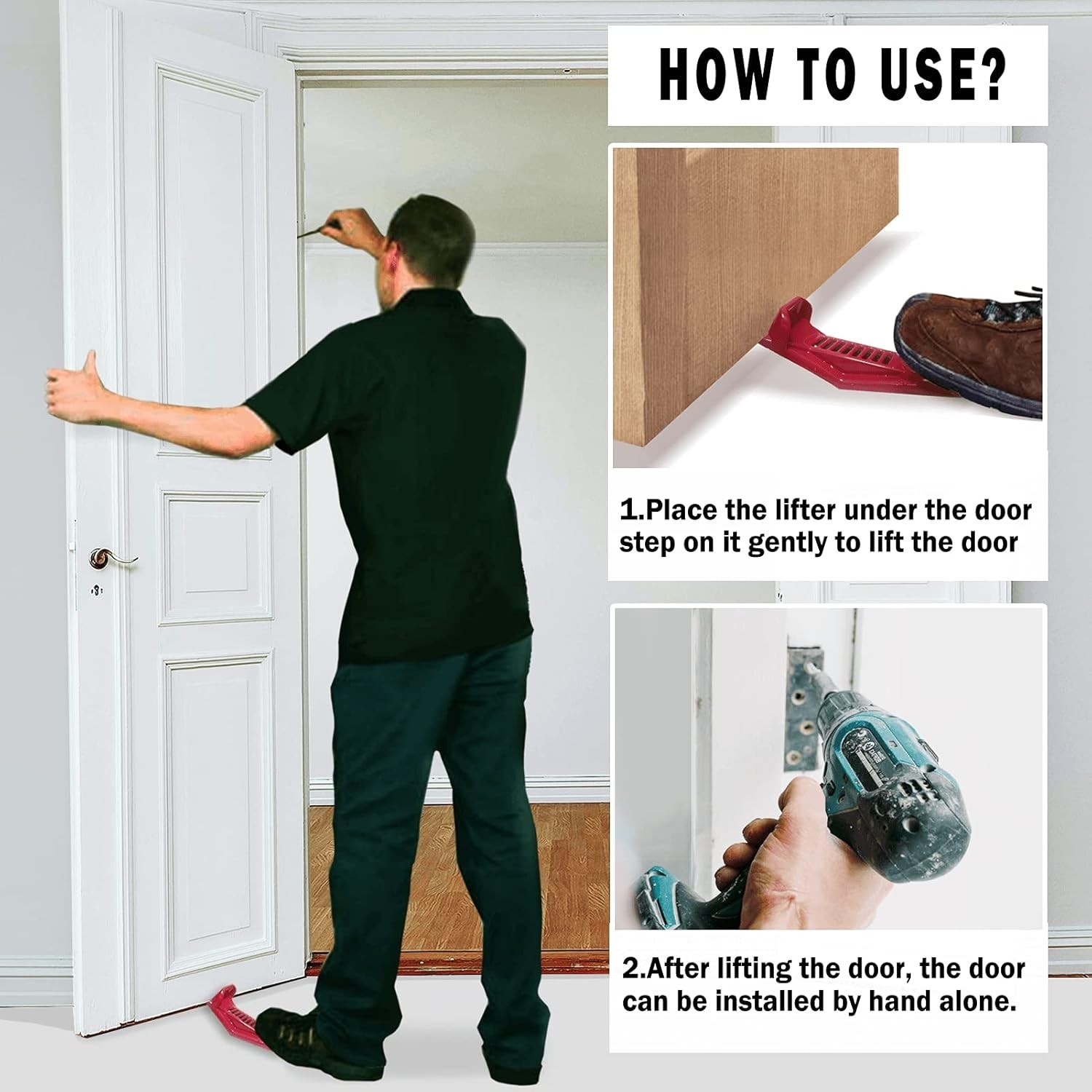 Drywall Panel Lifter, Door Hanging Tool, Multifunctional Drywall Installation...