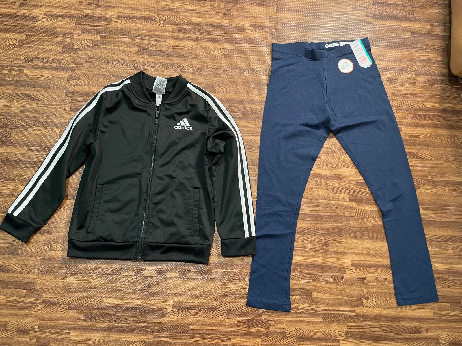 Lot of 2pcs Adidas Jacket Size M (10/12) & Wonder Nation Leggings Size L (10-12)