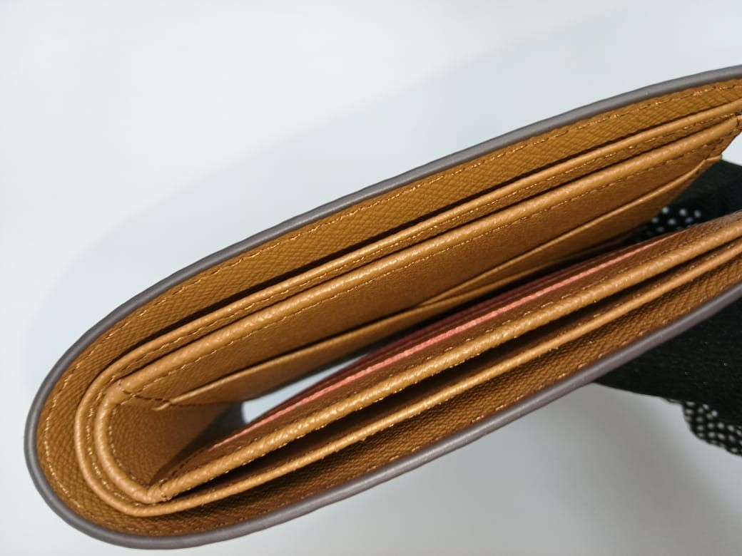 Louis Vuitton Monogram Bifold Wallet Authentic Vintage Leather Brown