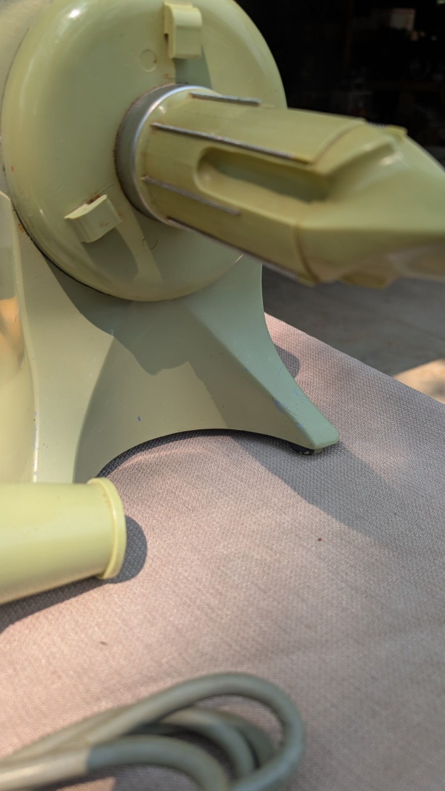 Champion Juicer Avocado heavy duty. "Cord shows wear but works fine"