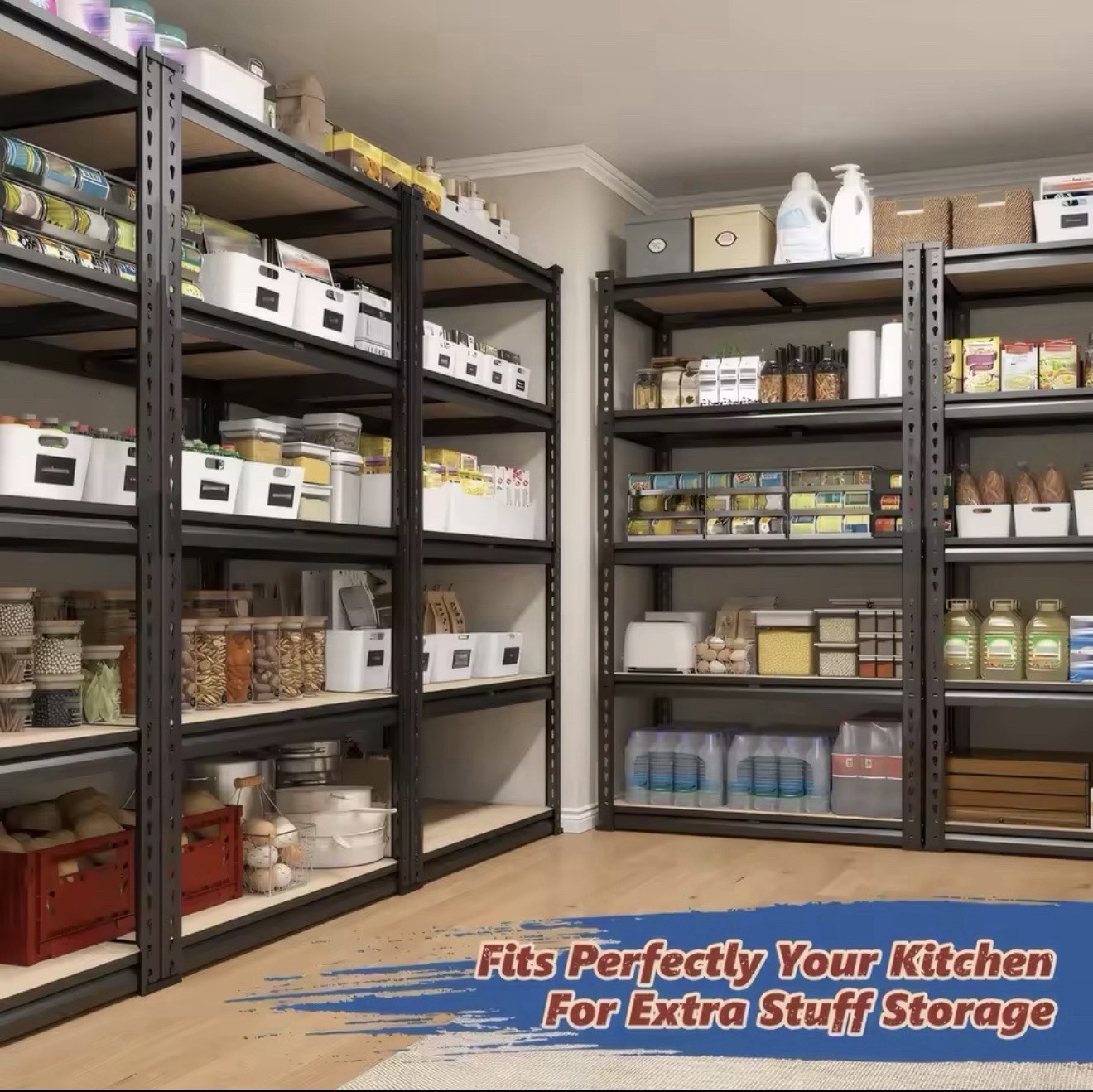 72" Heavy Duty Garage Shelving 2000LBS 5 Tier Adjustable Rack