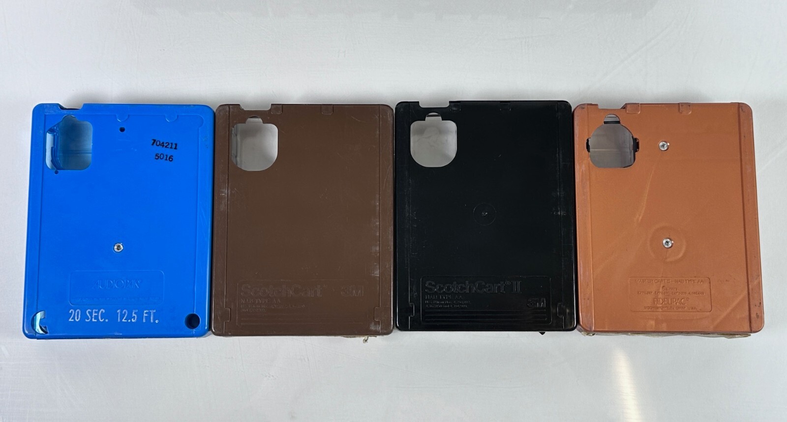 Lot of 80 Broadcast NAB Tape AA Cartridges 3M, Fidelipac, Audiopak, Scotchcart