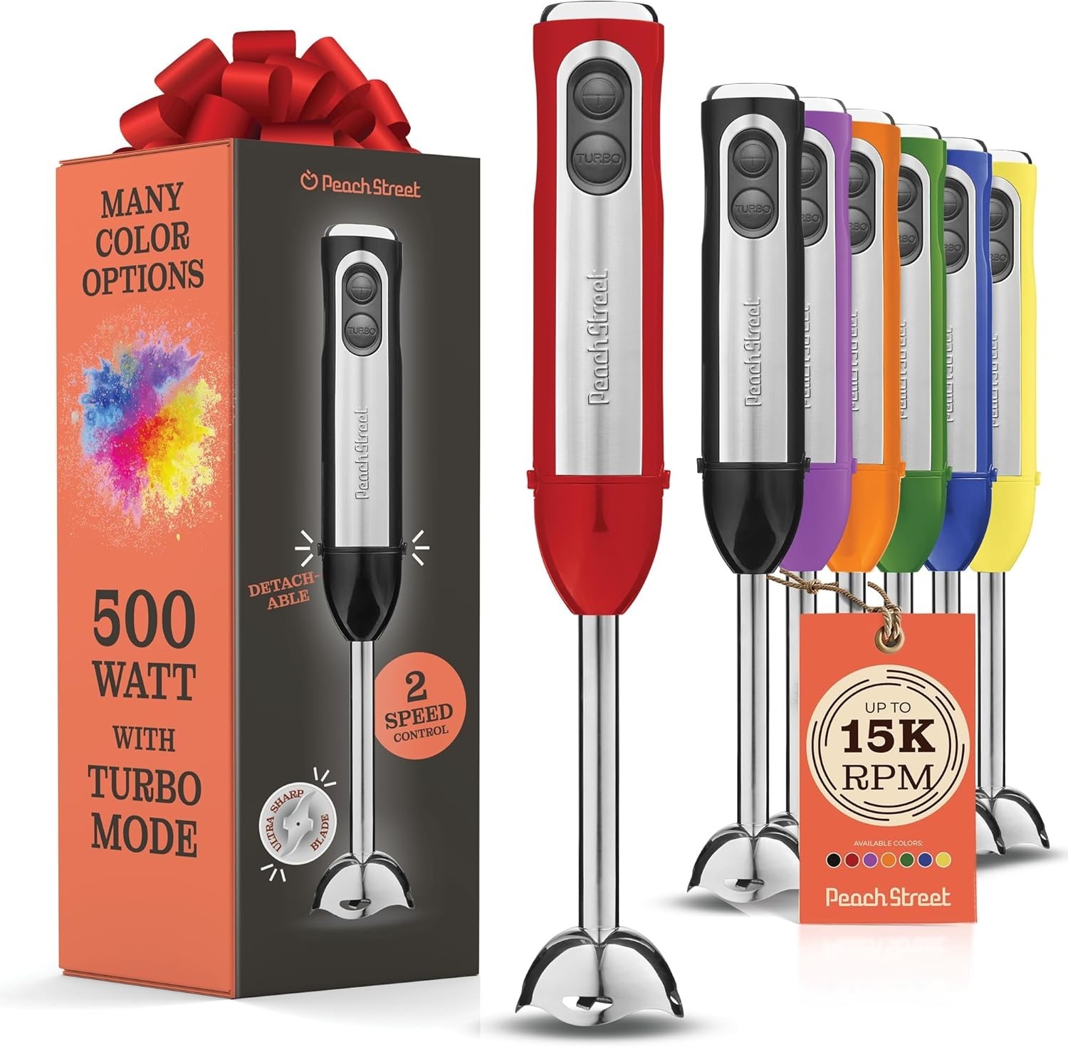 Detachable Handheld Blender with Turbo Boost - Perfect for Smoothies & Baby Food