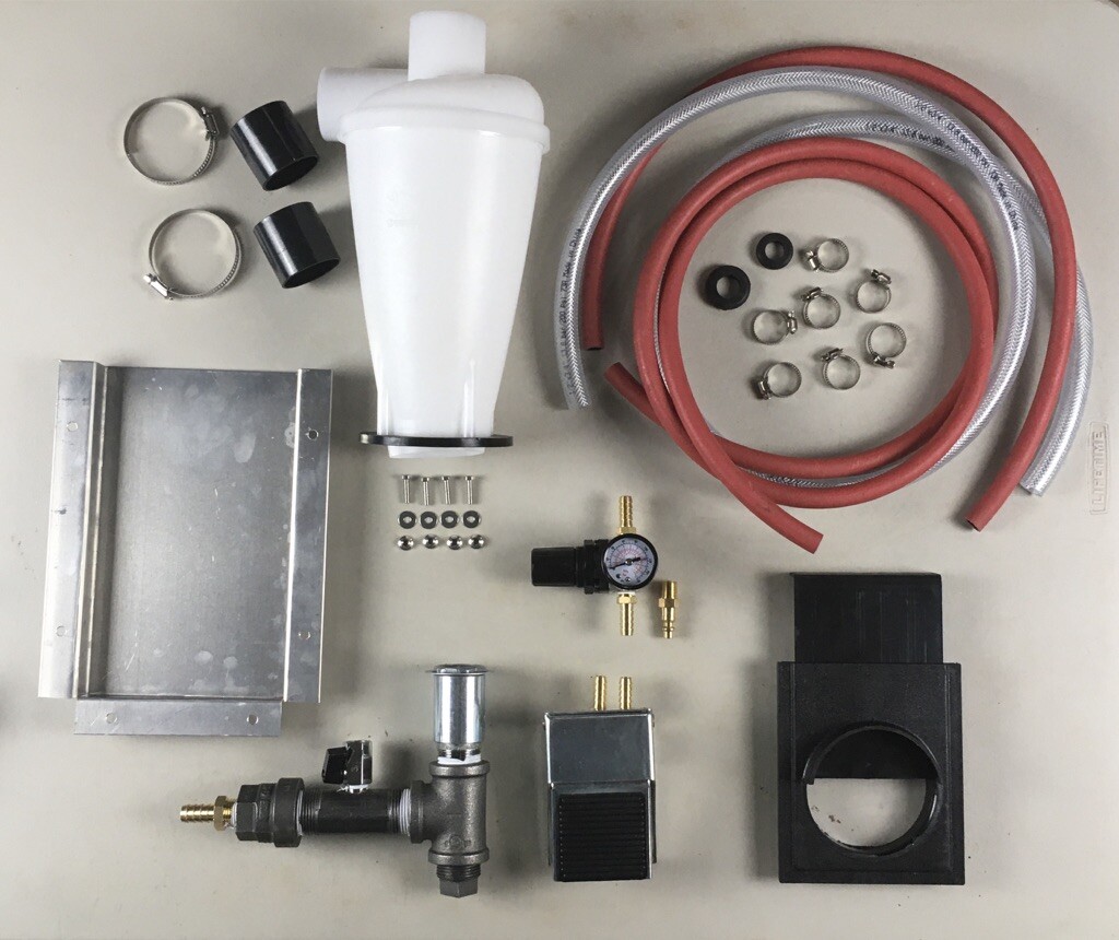 BLAST CABINET UPGRADE KIT Harbor Freight Metering Valve Dust Collection Baffle