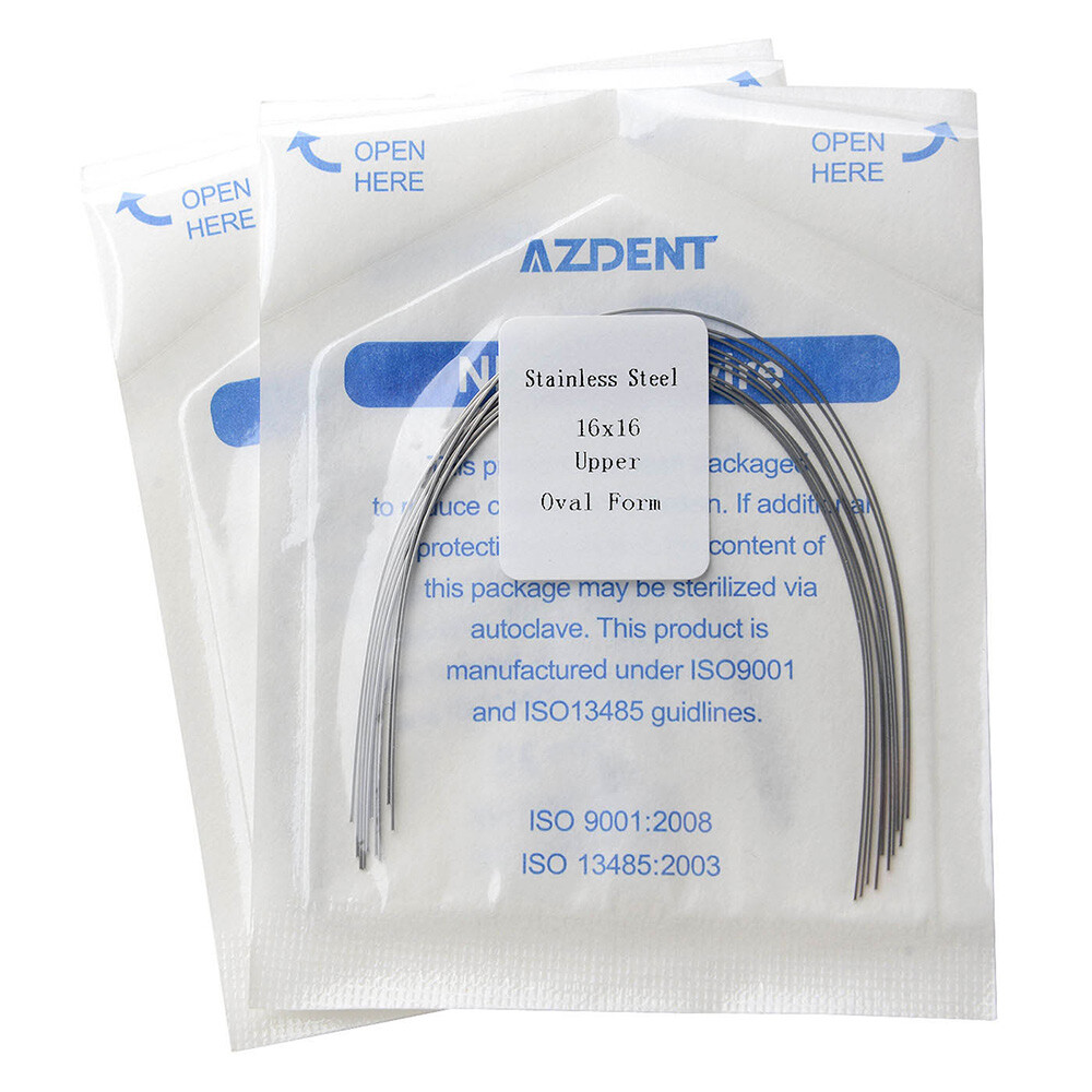 Los alambres de ortodoncia dental rectangular oval arco de acero inoxidable