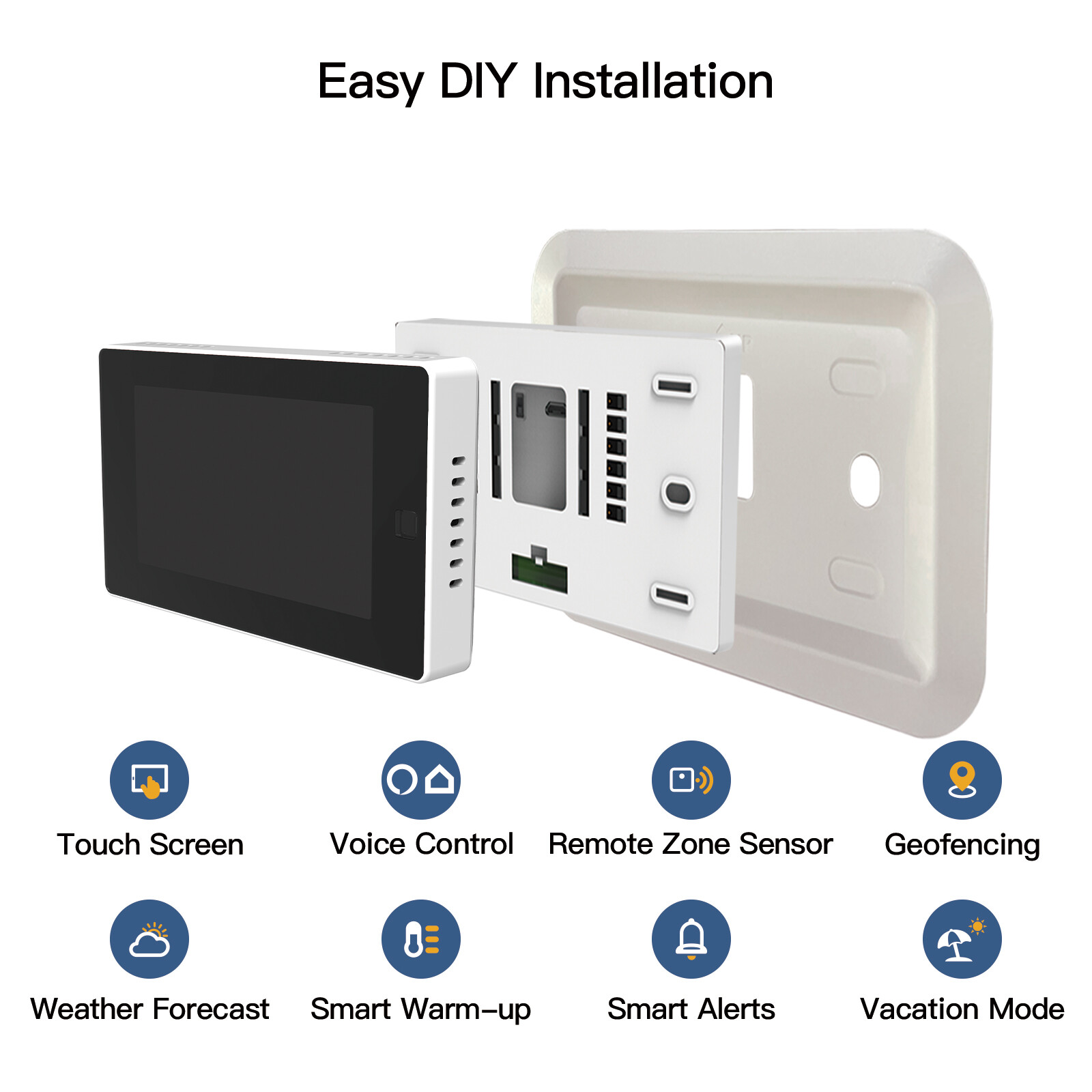 MOES WiFi Smart Programmable Thermostat For Home Zone Remote Sensor APP Control