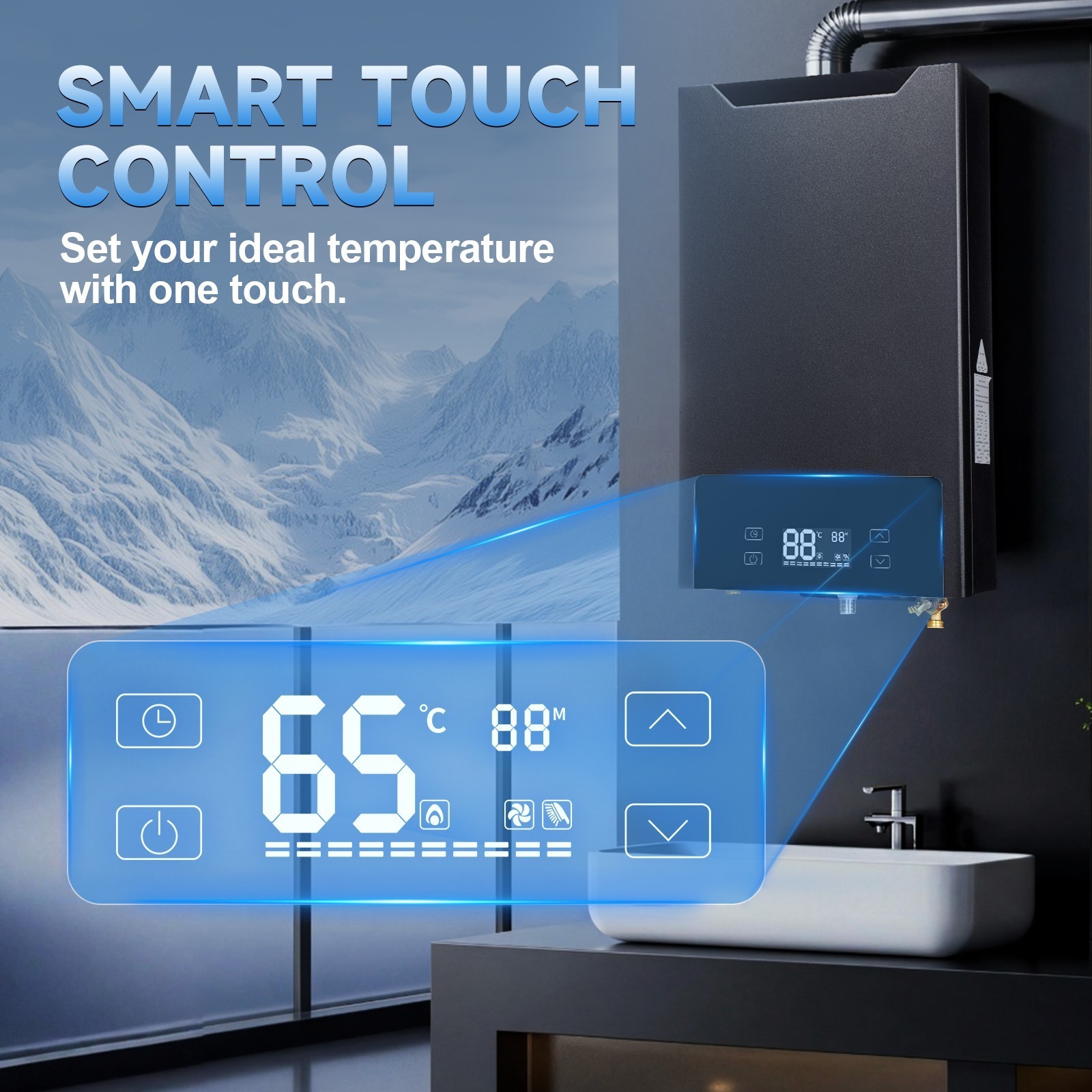 Propane/LPG Gas Hot Water Heater Tankless Instant 32KW 4.3GPM 130,000 BTU 110V