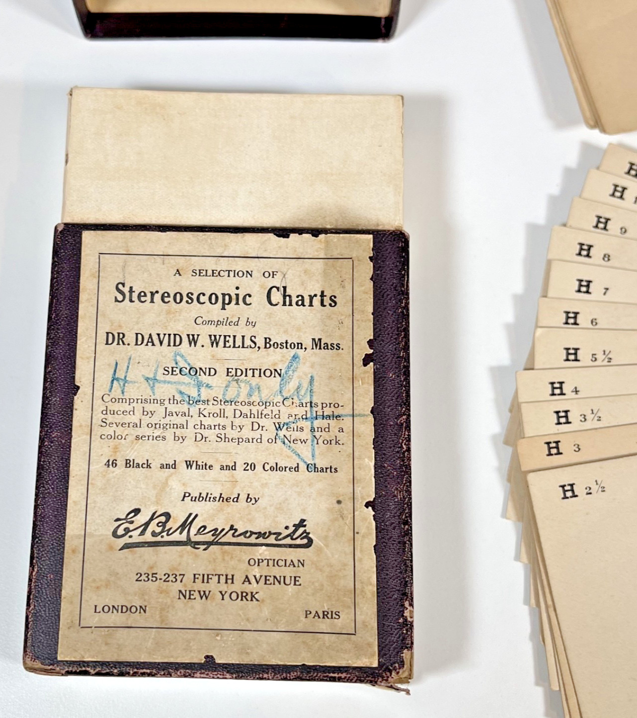 Antique Monarch Stereoscope Viewer Dr Wells Meyrowitz – Card Holder Missing Nail