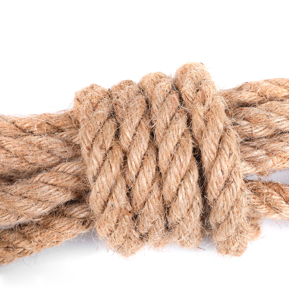 Twisted Manila 4 Strand Natural Fiber Cord Ropes Landscape Fitness Dock Decor