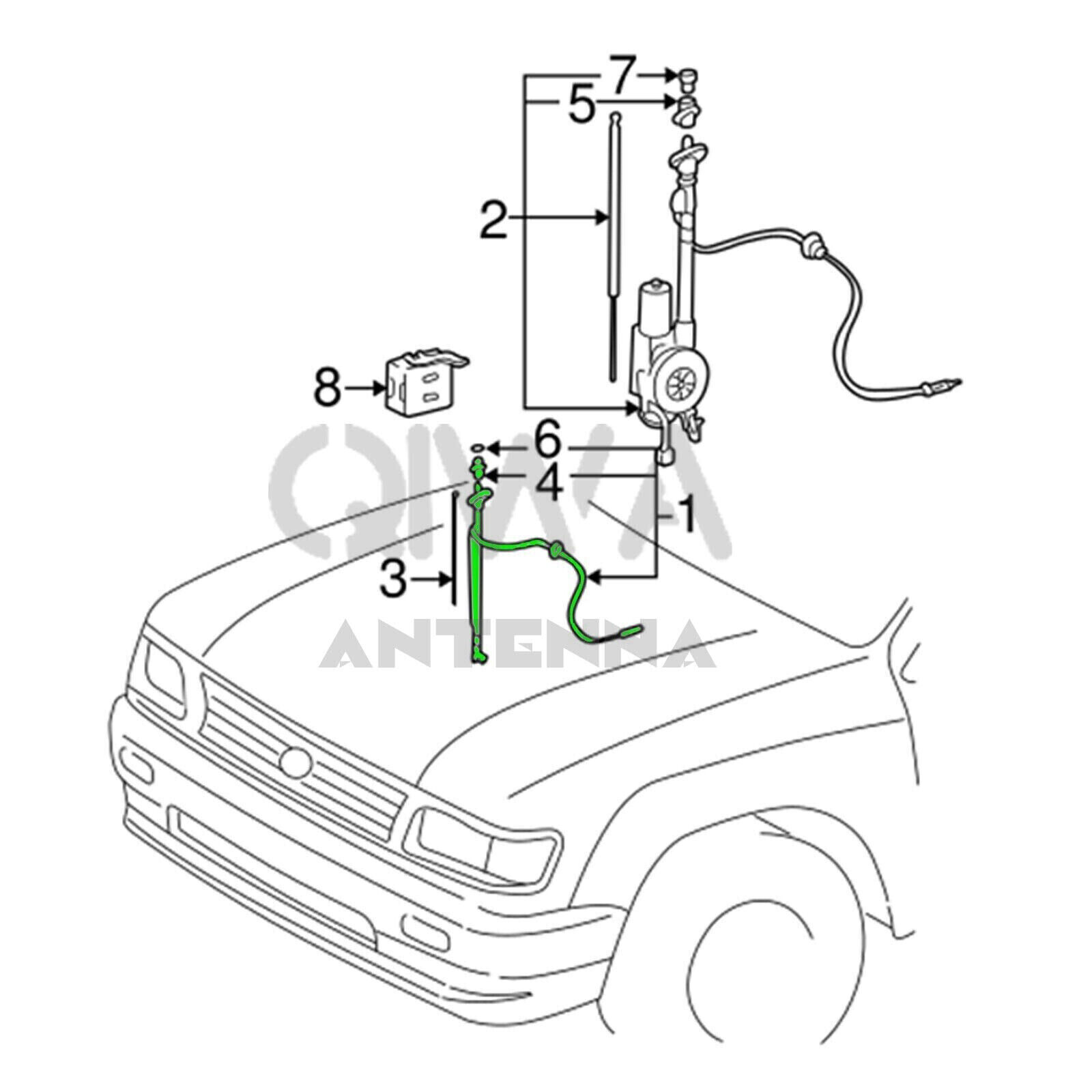 Antenna Base Assy Mount Manual Type fit 1995-2004 Toyota Tacoma