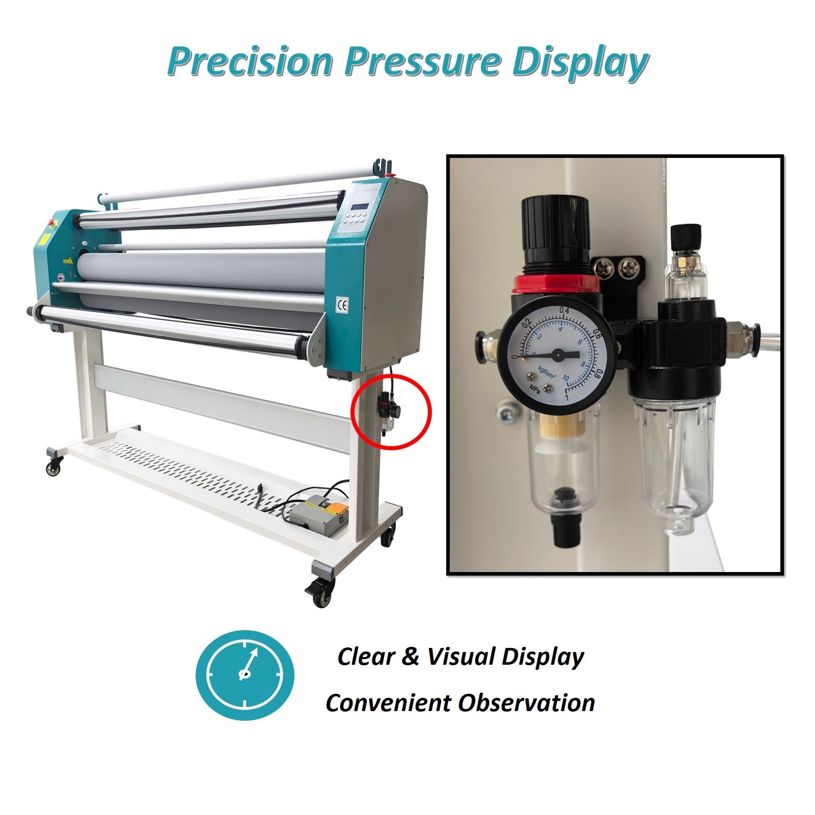 64 inch Fully Automatic Pneumatic Single-sided Laminating Machine Office 110V