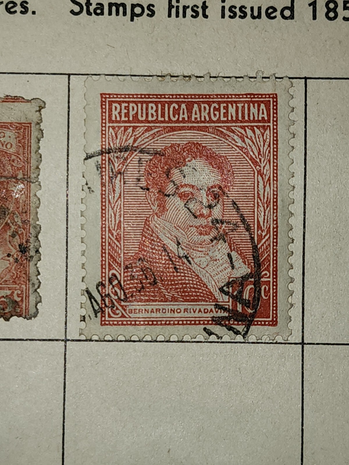 Foreign Argentine 10c Republica Argentina Stamp Used - #H11