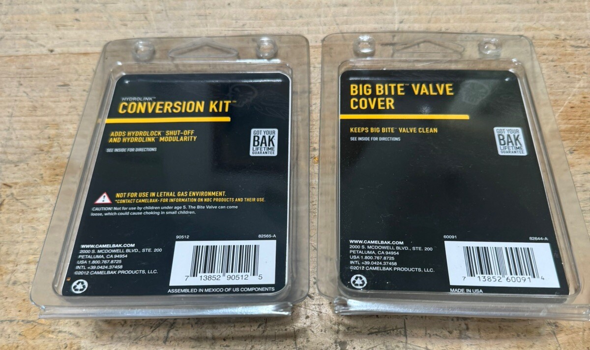 New Camelbak HydroLink Conversion Kit & Bite Valve Cover Fits All CamelBak Packs