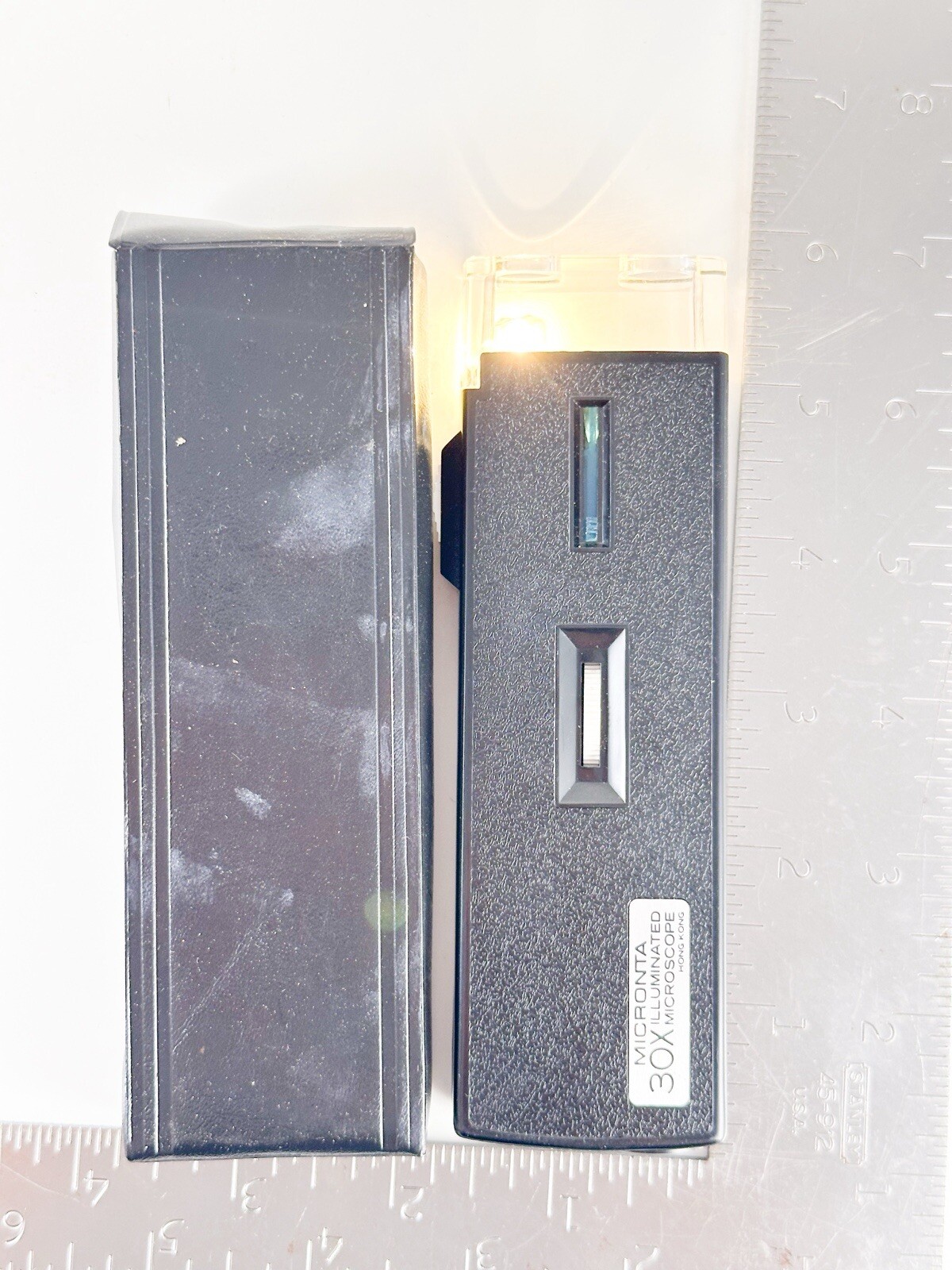 Vintage Micronta Working Microscope 30X Portable Pocket Handheld Illuminated