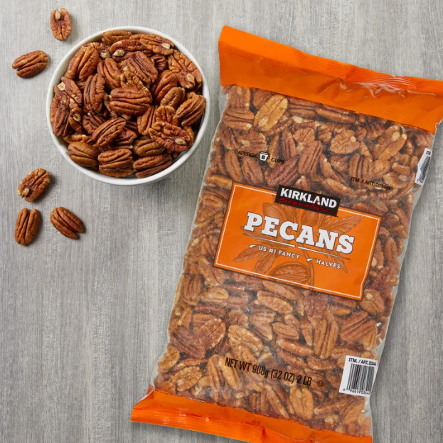 Kirkland Signature Pecan Halves 2 lbs Fresh Premium Bulk Nuts Kosher | FAST SHIP