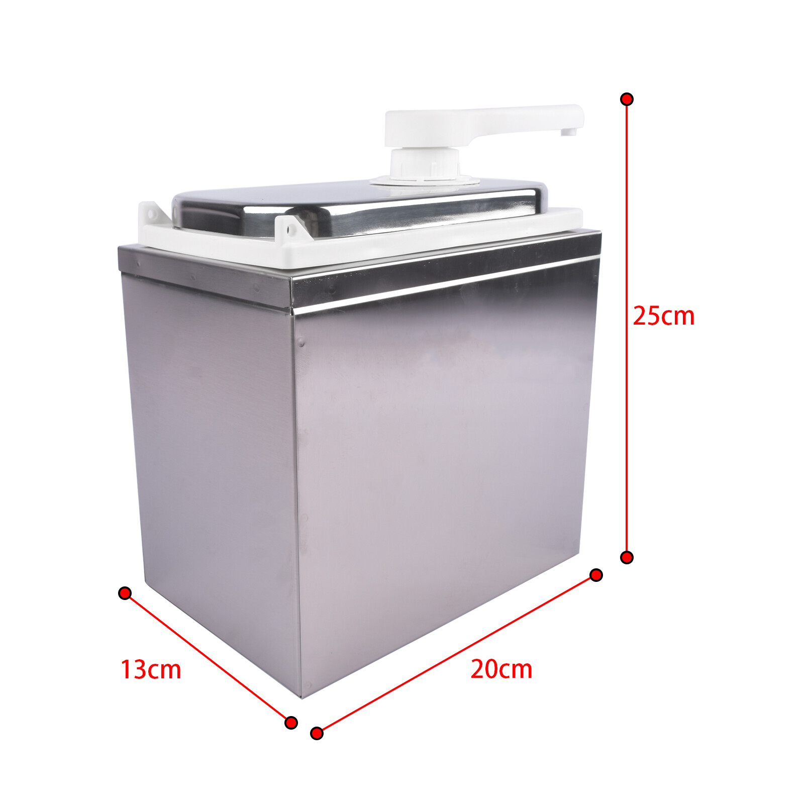 2L Stainless Steel Sauce Pump Dispenser Squeeze Condiment Dispensing Container