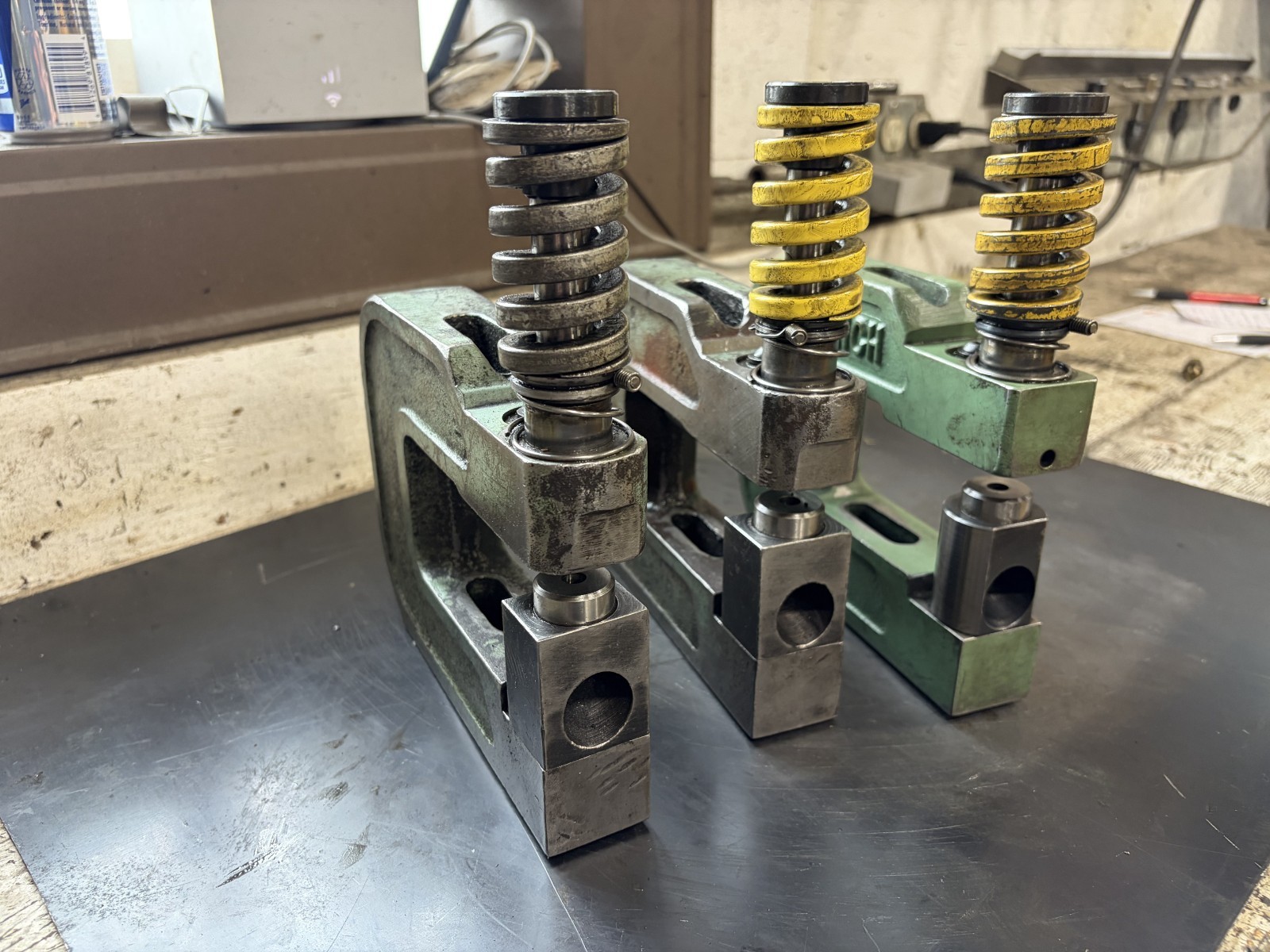 Unipunch 4AJ 1-1/2 C Frame Loaded Punch Holders (Lot of 3)