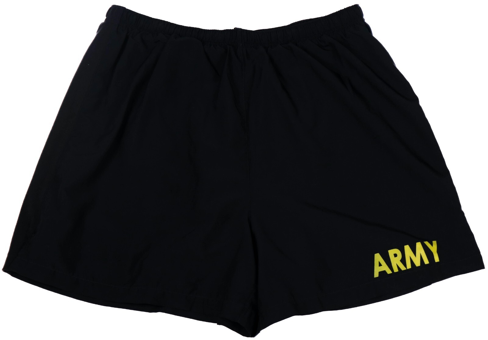 US Military Men's APFU Shorts Army Black and Gold PT Physical Fitness Trunks